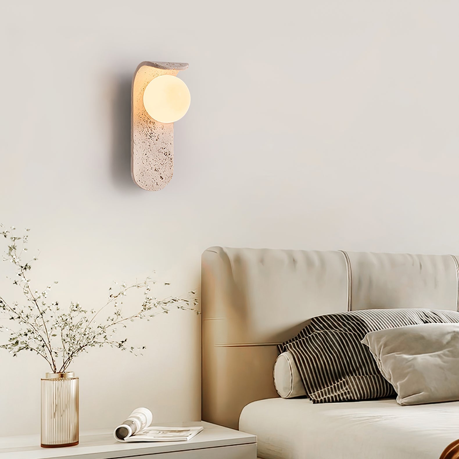 Cutalos Applique Murale Moderne en Travertin - Neutralighting