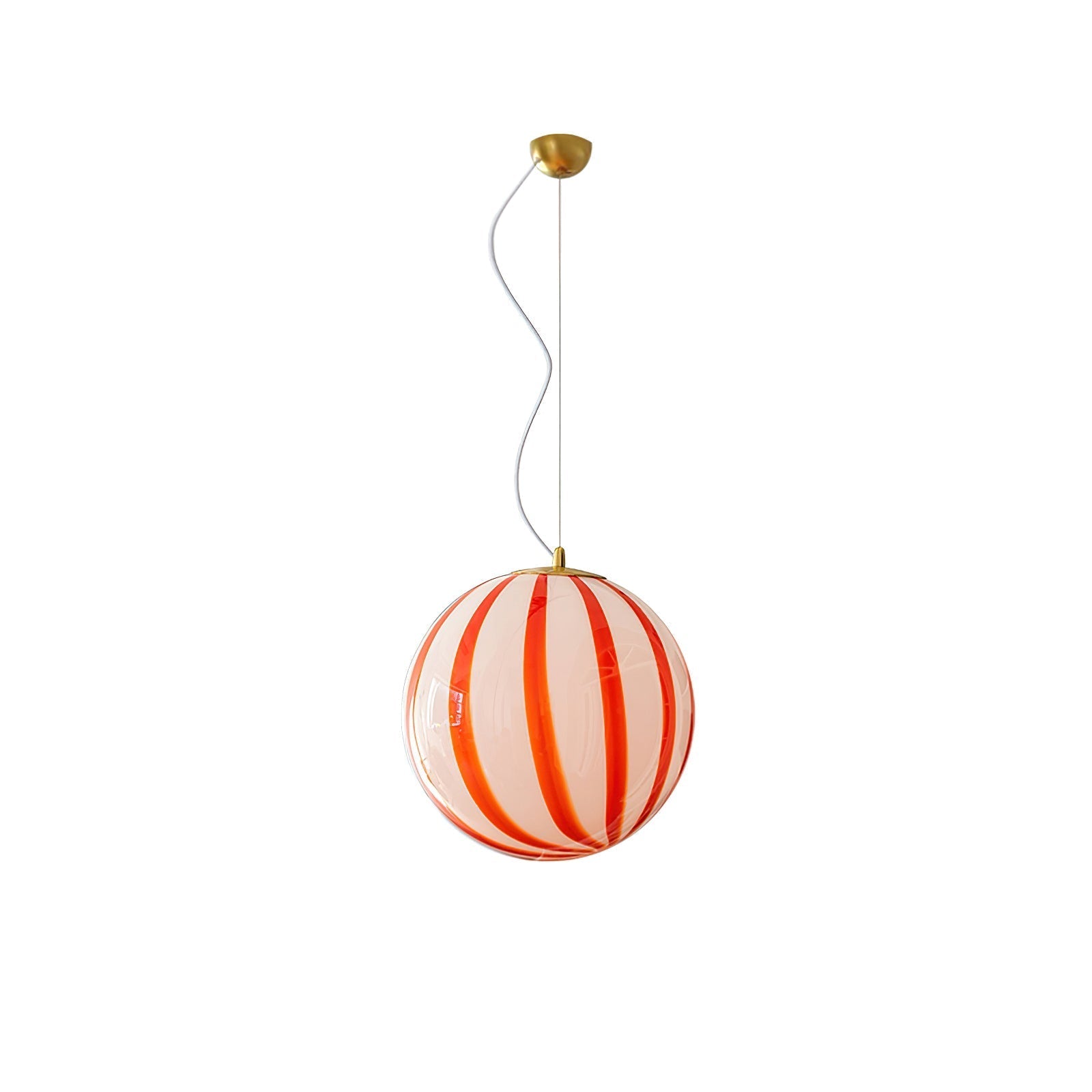 Pendant Light &Glass Shade Striped Globe for Dining Room - Letslighting