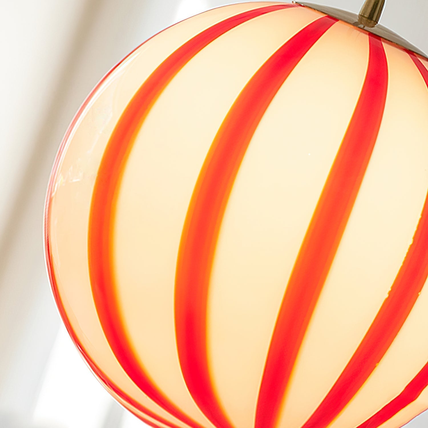 Pendant Light &Glass Shade Striped Globe for Dining Room - Letslighting