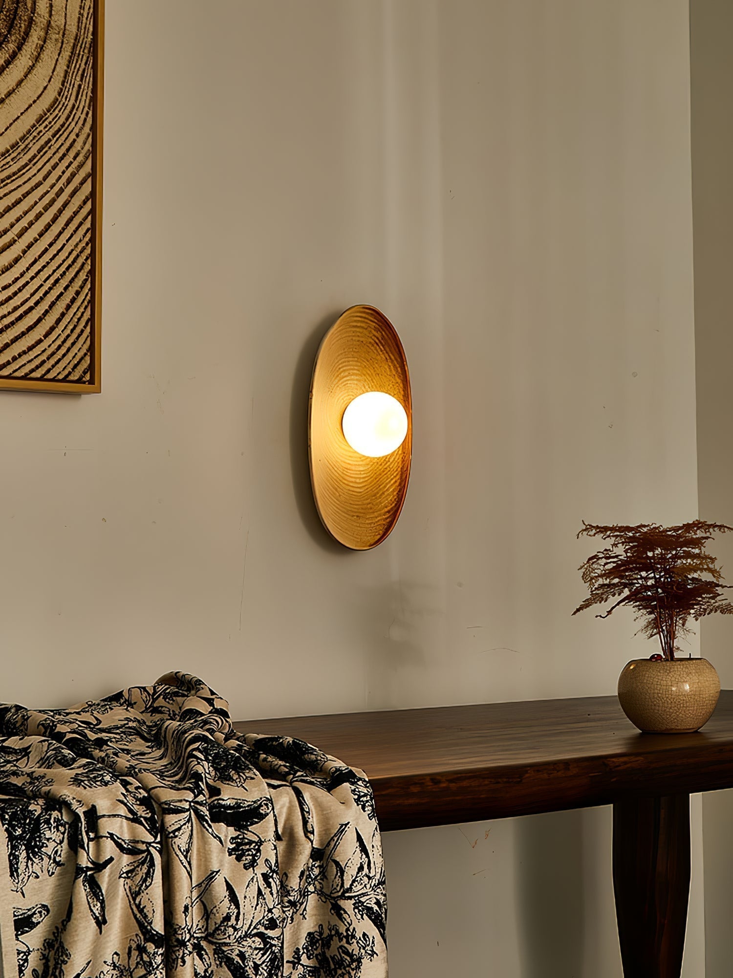 Solace Rustic Marble Wall Lamp - Blowlighting
