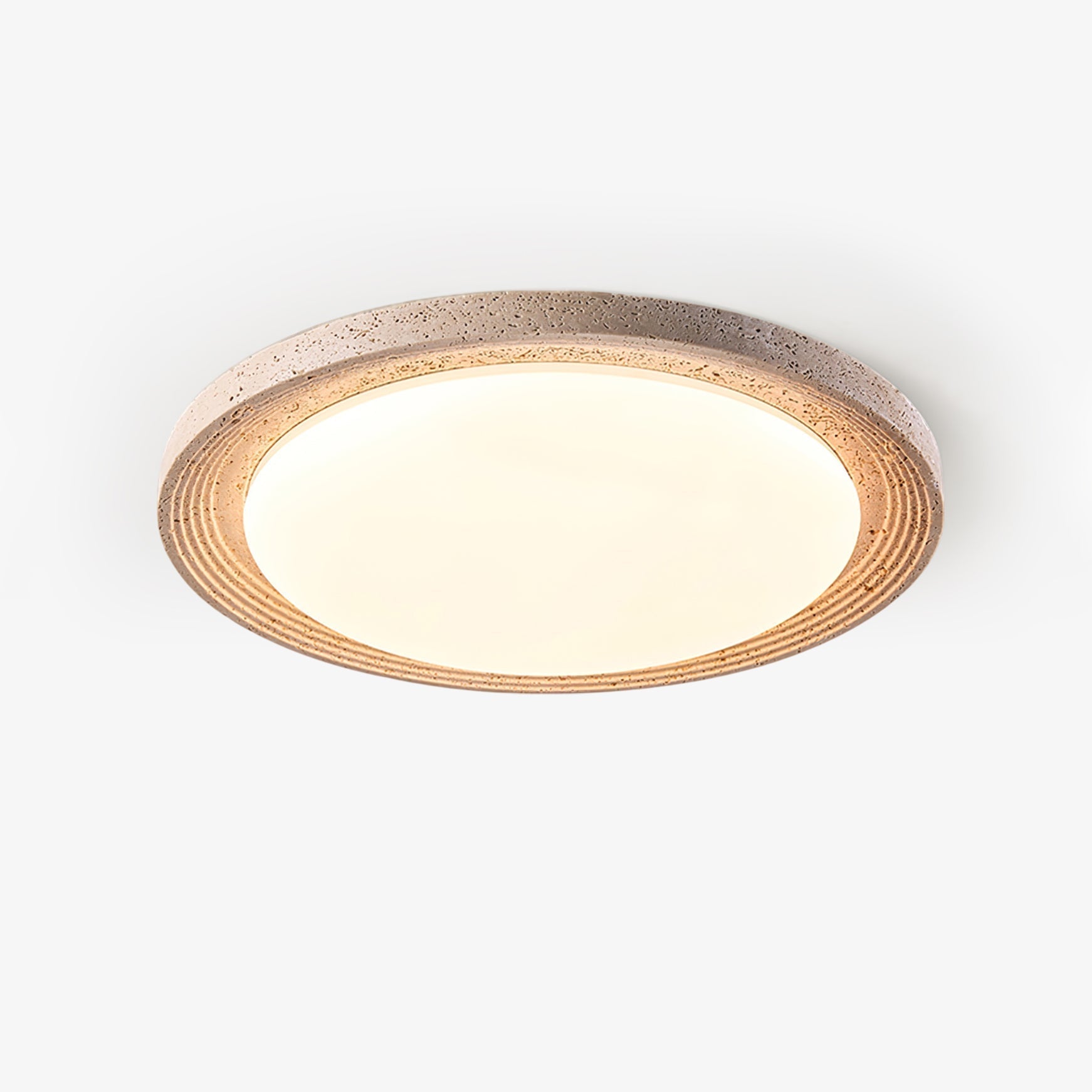 Olphaan Plafonnier en Travertin À Anneaux - Neutralighting