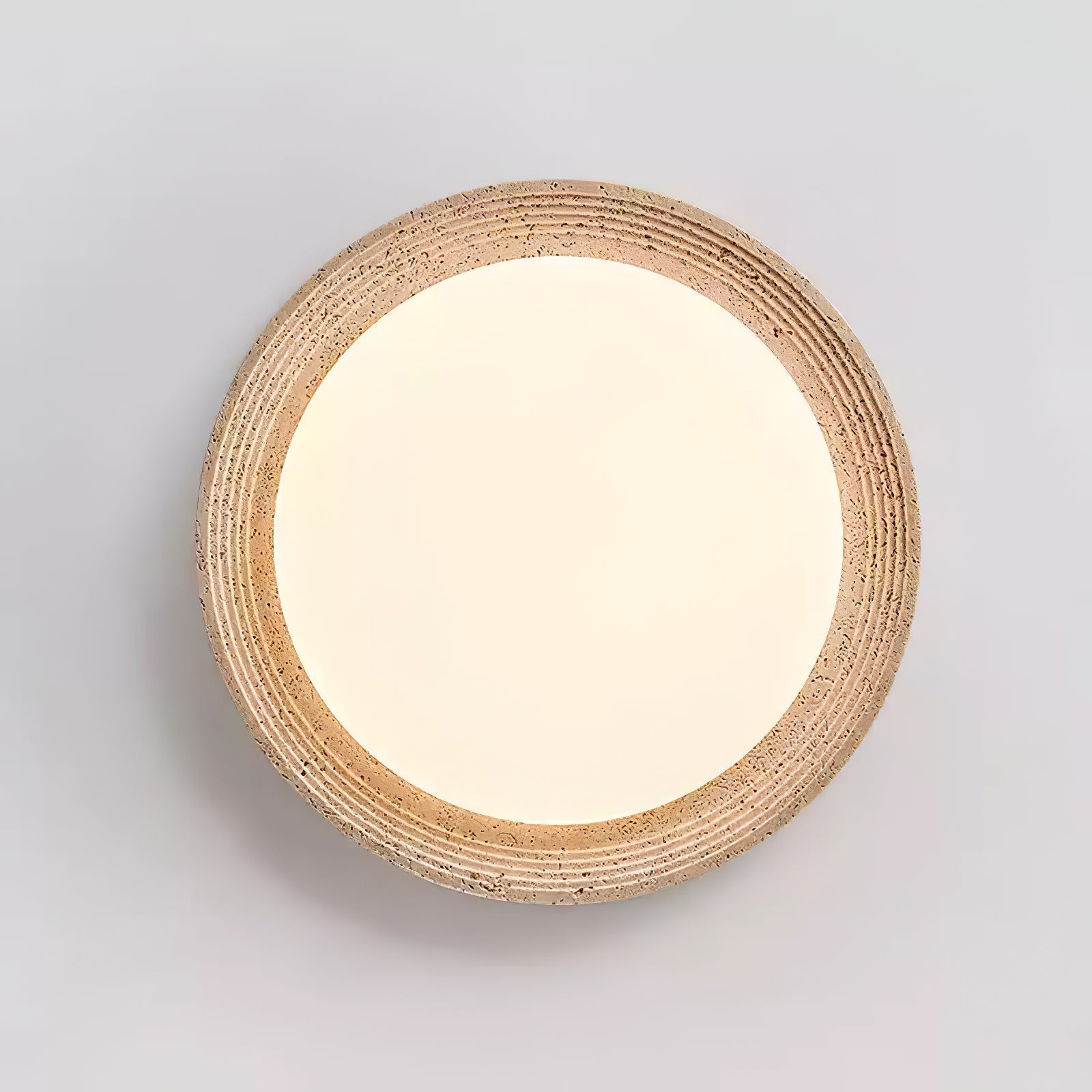 Olphaan Plafonnier en Travertin À Anneaux - Neutralighting