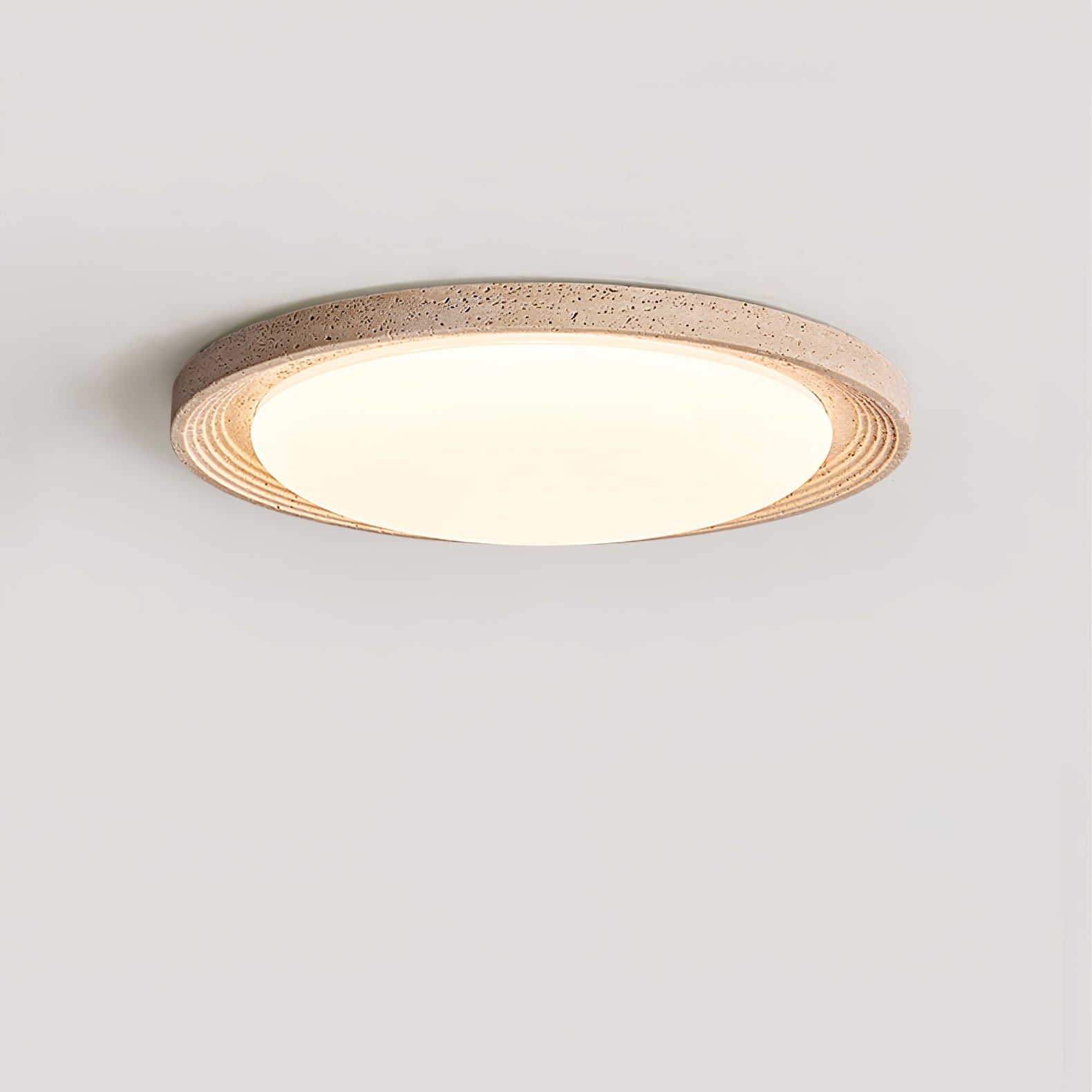 Olphaan Plafonnier en Travertin À Anneaux - Neutralighting