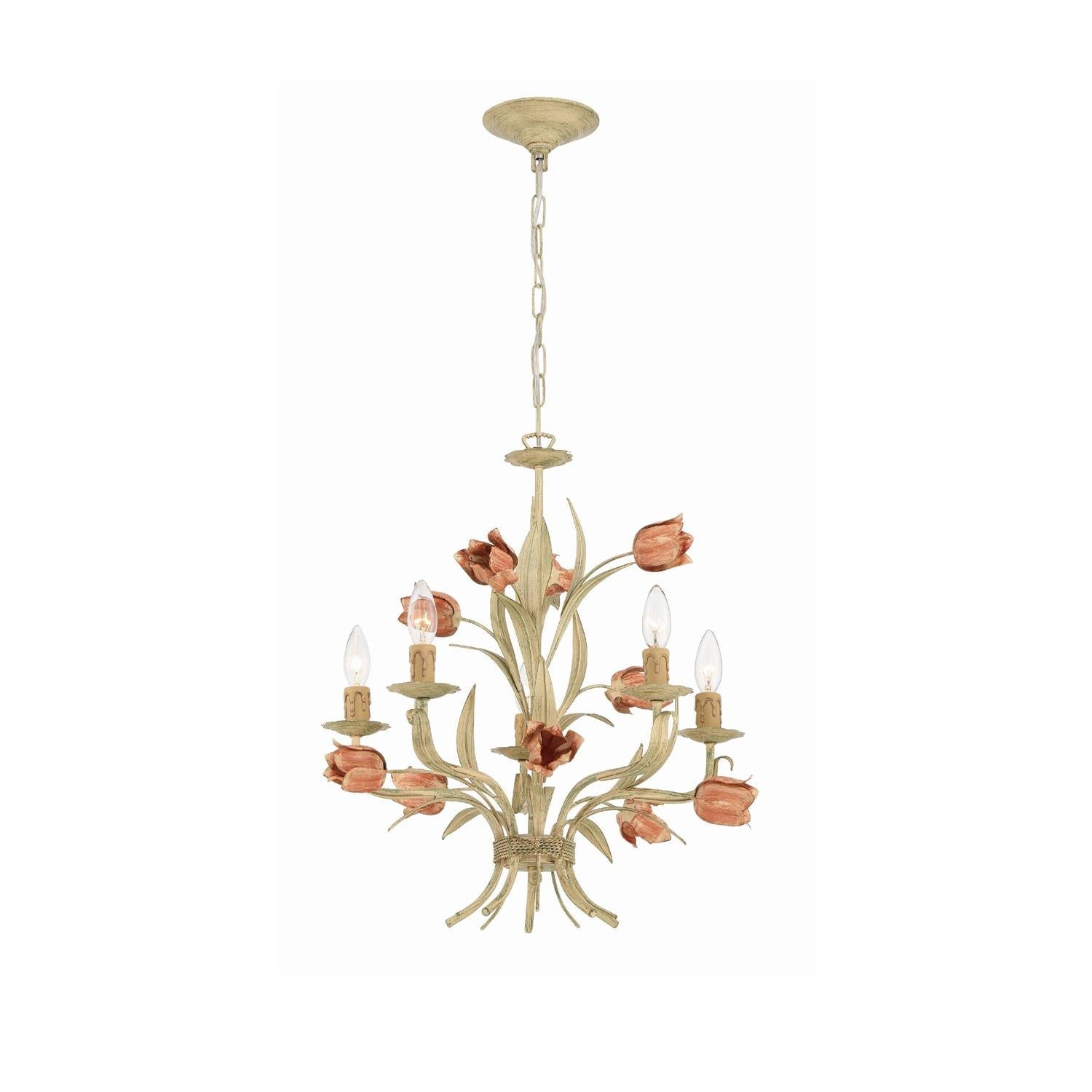 Cacaryra Classic Art Sage Rose Metal Chandelier - Lamp Copper