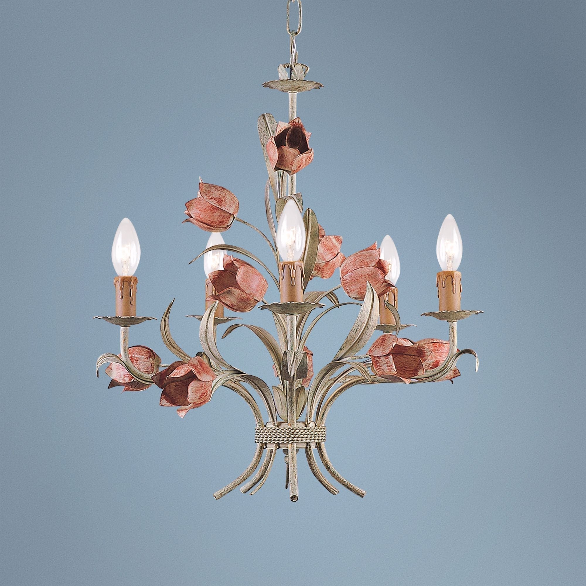 Cacaryra Classic Art Sage Rose Metal Chandelier - Lamp Copper