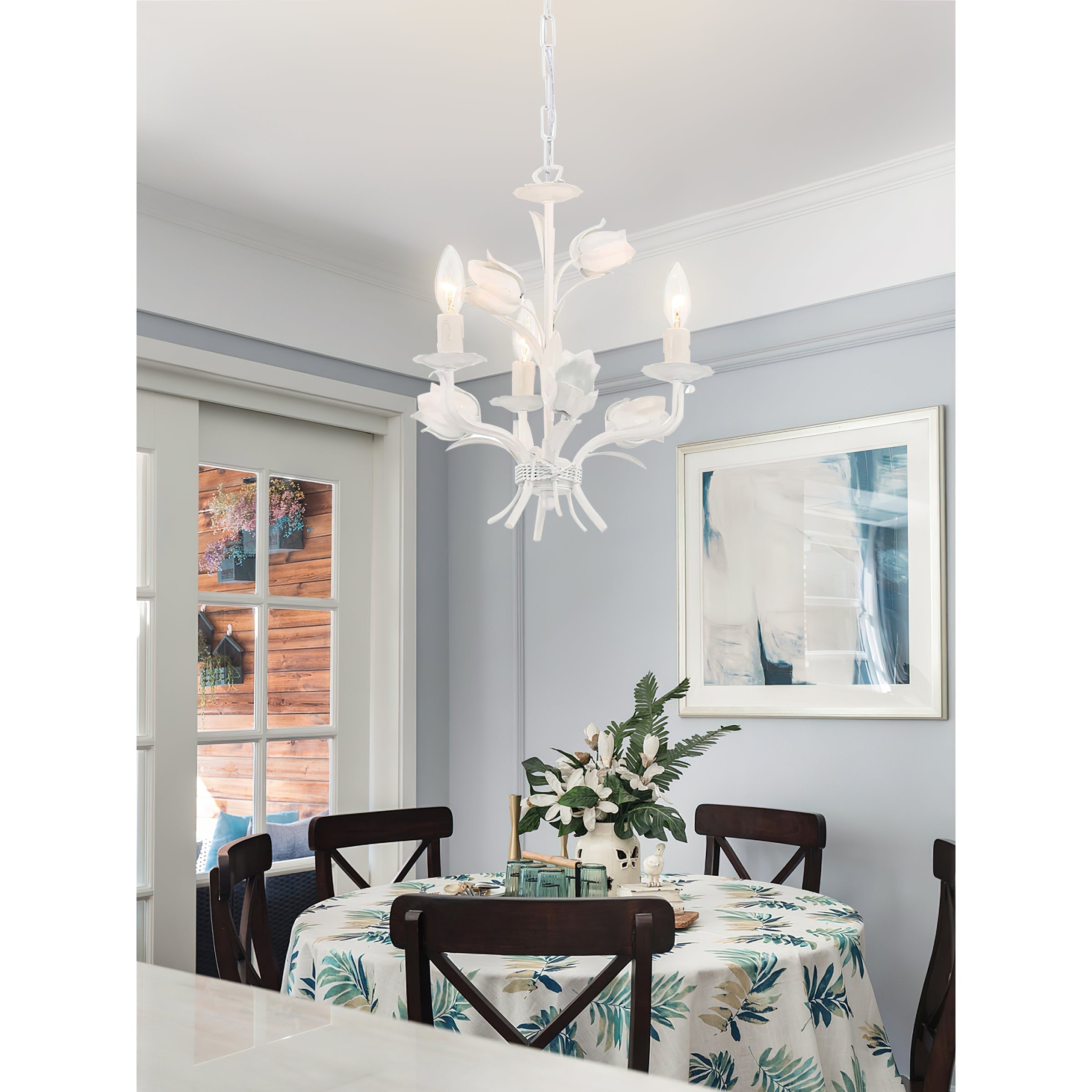 Cacaryra Classic Art Sage Rose Metal Chandelier - Lamp Copper