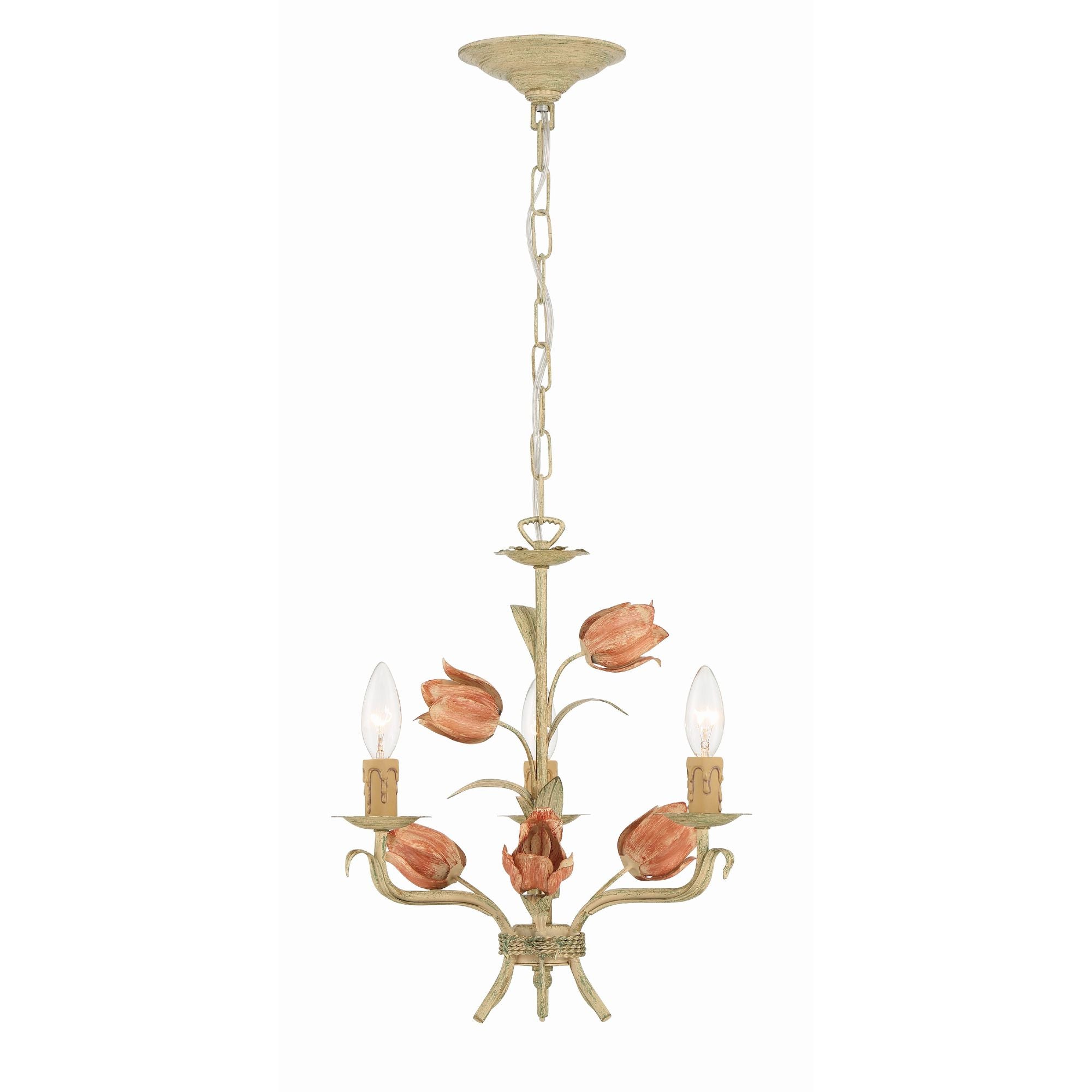 Cacaryra Classic Art Sage Rose Metal Chandelier - Lamp Copper