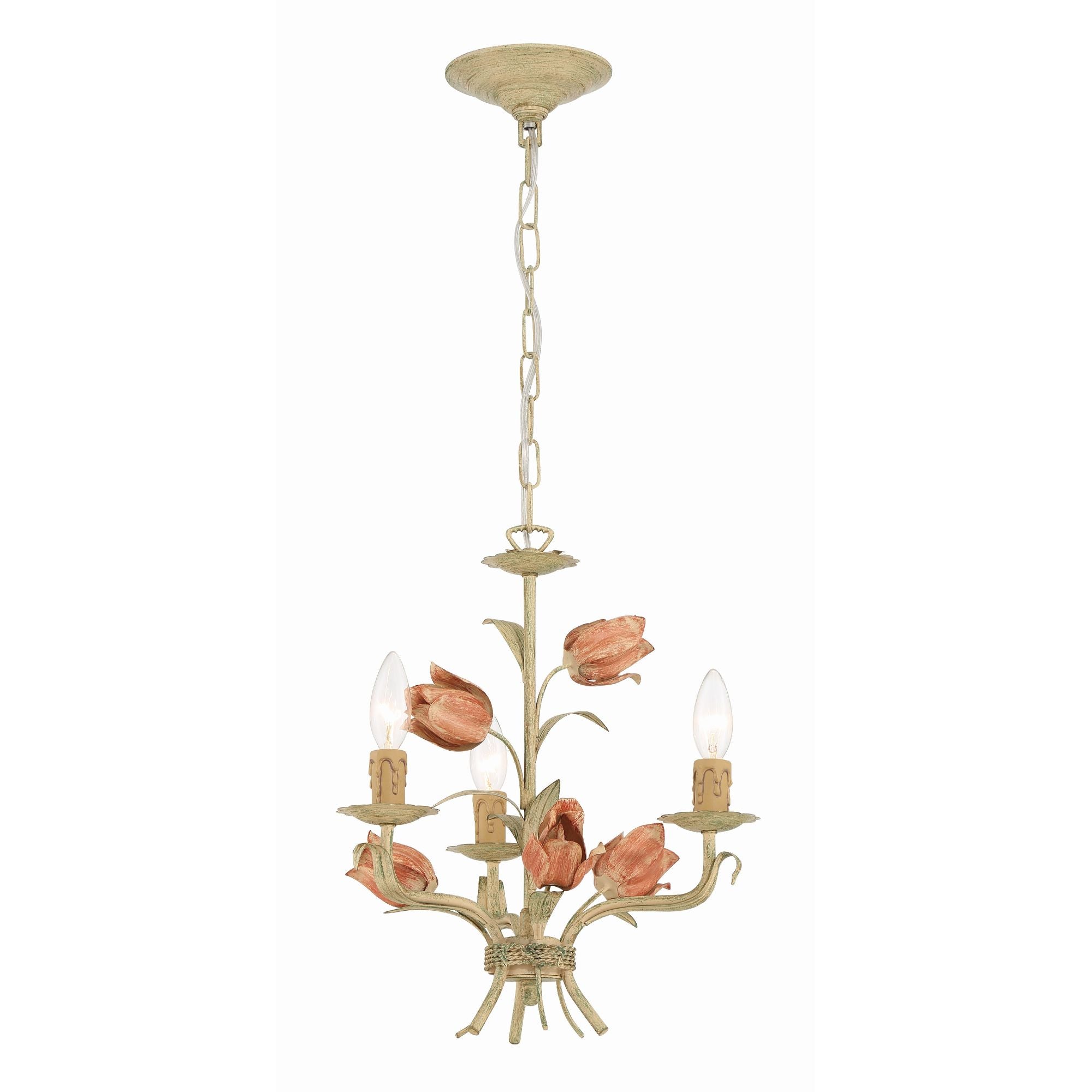 Cacaryra Classic Art Sage Rose Metal Chandelier - Lamp Copper