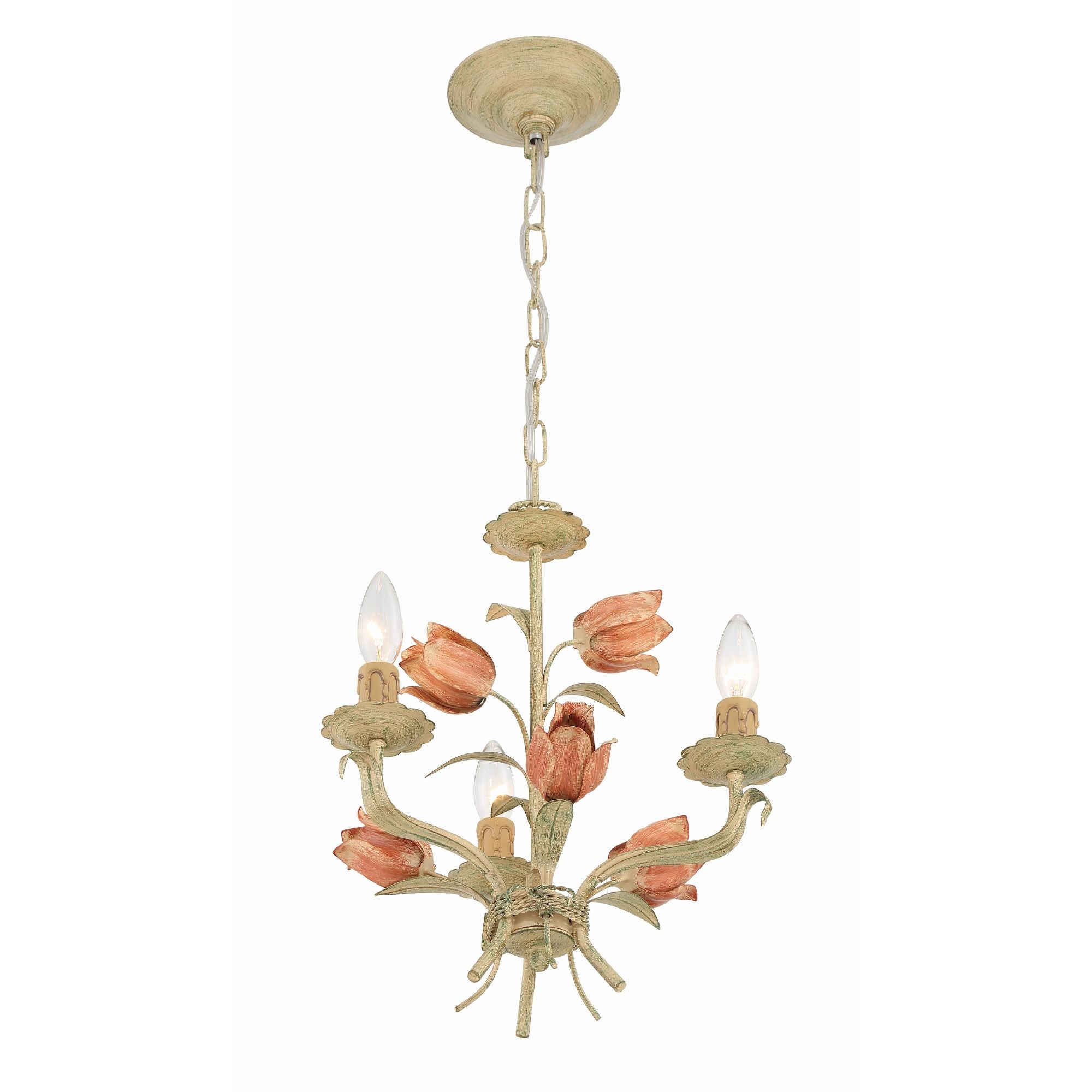 Cacaryra Classic Art Sage Rose Metal Chandelier - Lamp Copper