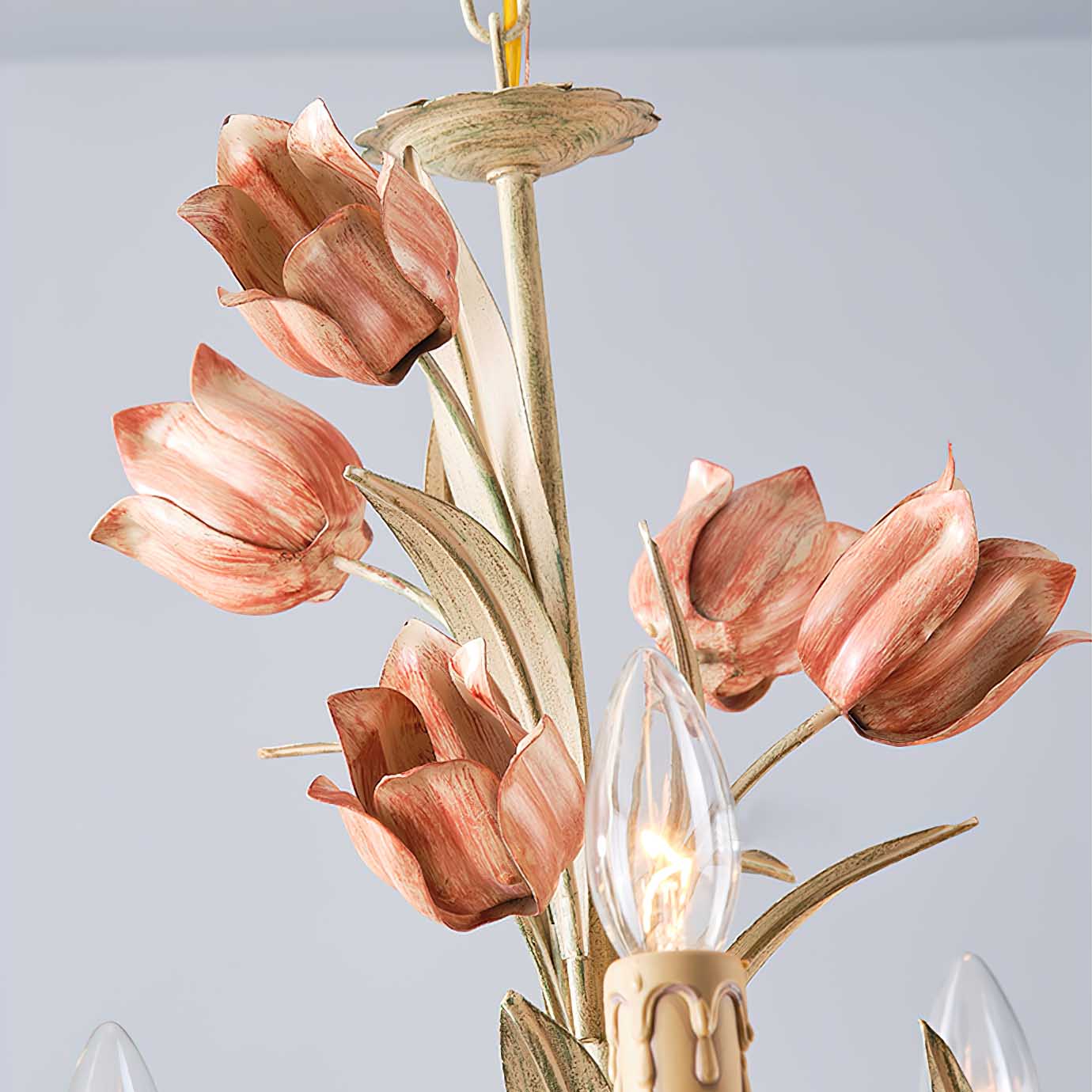 Cacaryra Classic Art Sage Rose Metal Chandelier - Lamp Copper
