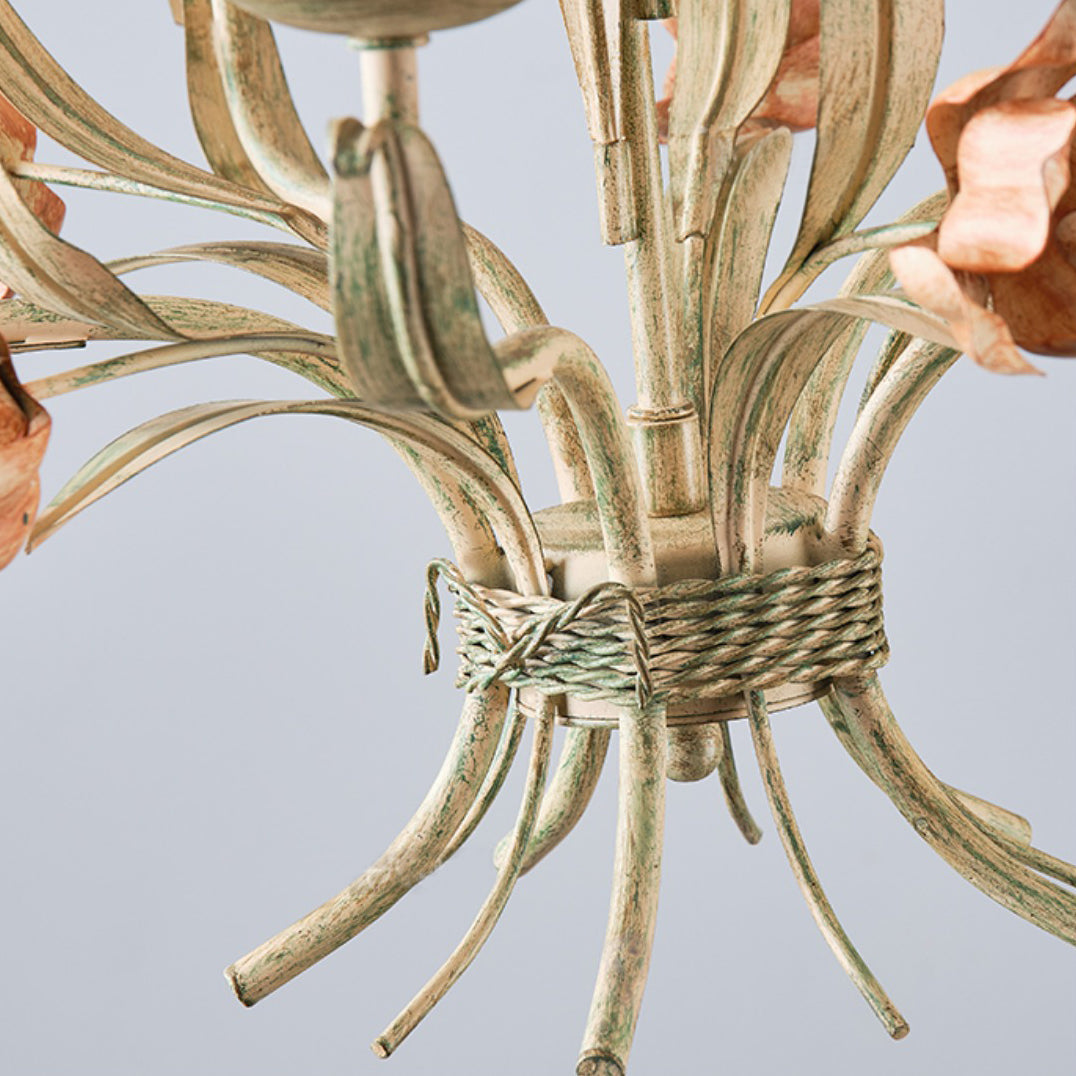 Cacaryra Classic Art Sage Rose Metal Chandelier - Lamp Copper