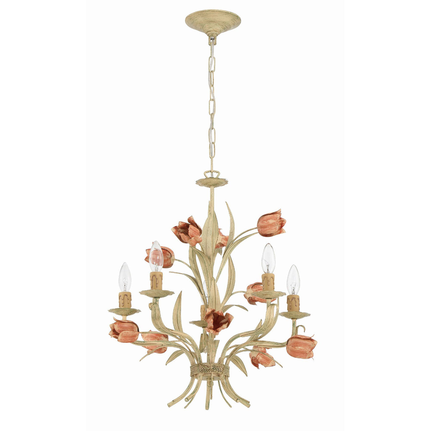 Cacaryra Classic Art Sage Rose Metal Chandelier - Lamp Copper