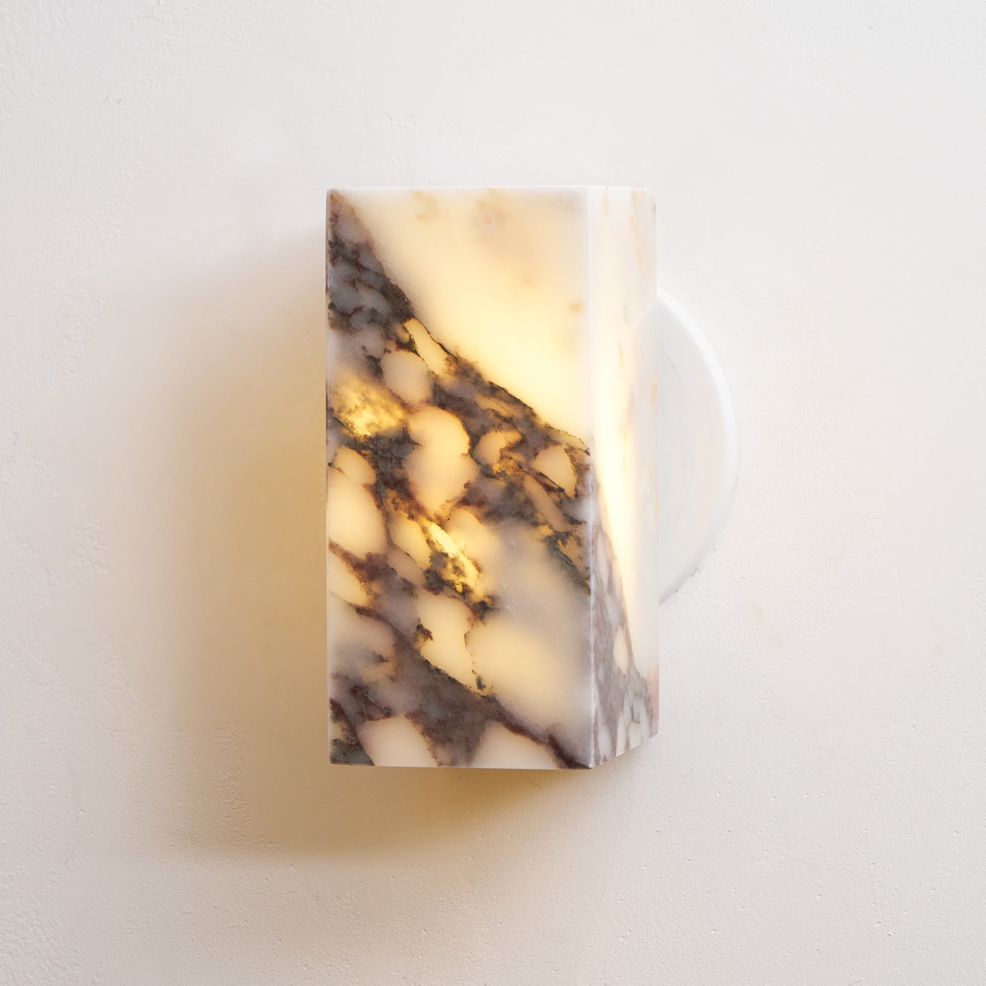 Illaee Modern Minimalist Square Marble Wall Lamp - Lamp Copper