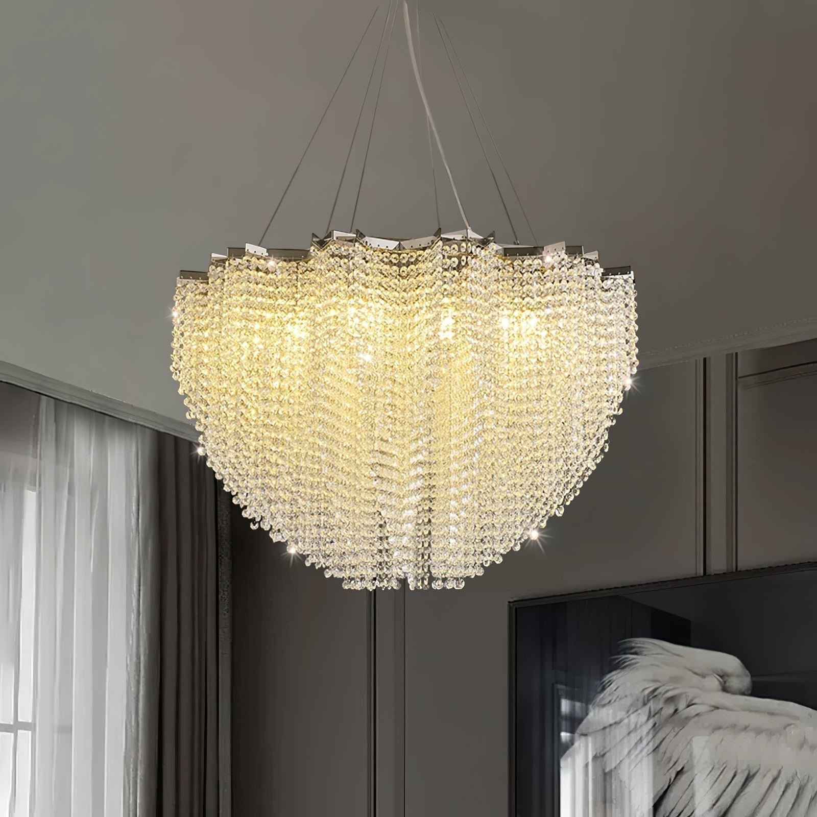 Zashayra Crystal Column Chandelier - Neutralighting