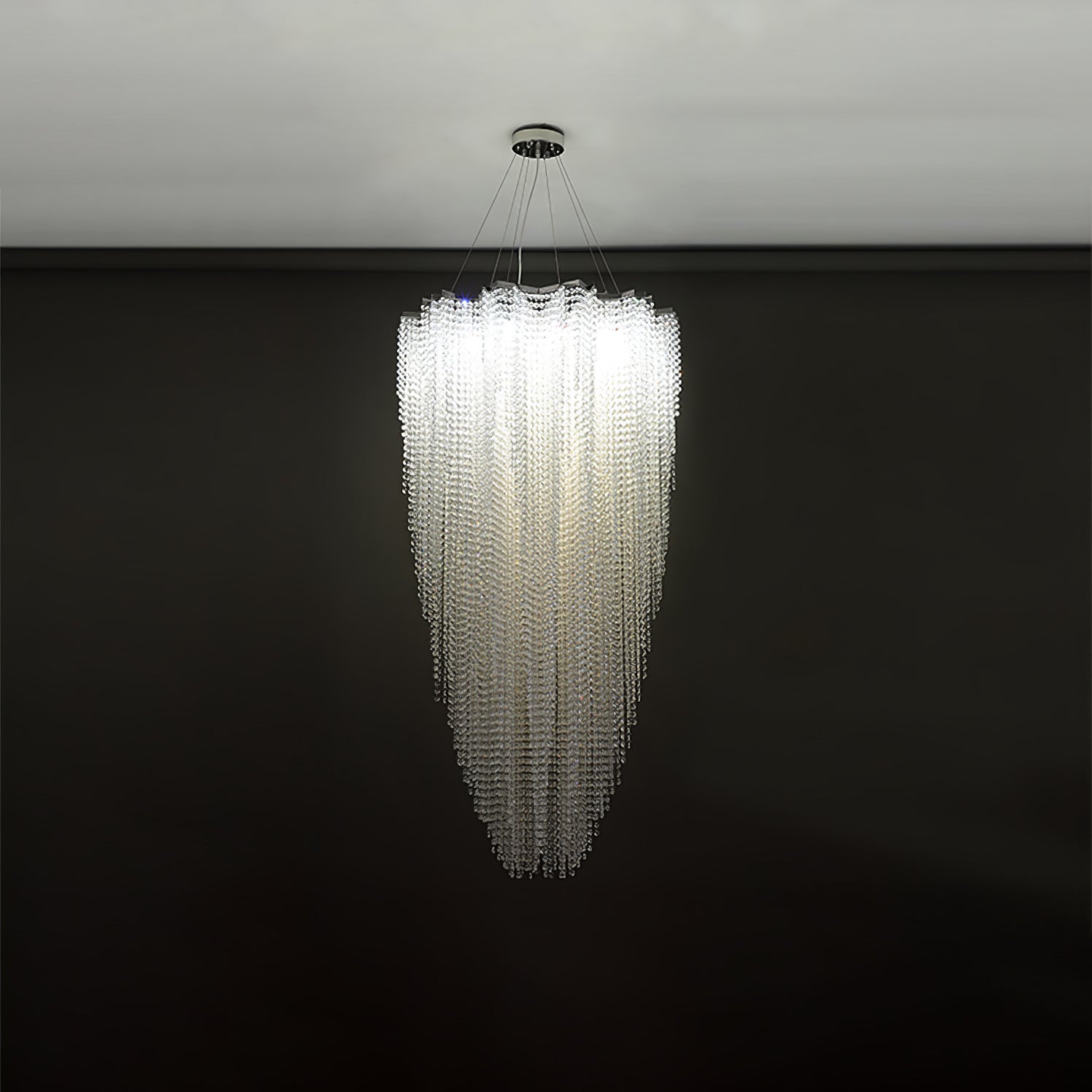 Zashayra Crystal Column Chandelier - Neutralighting