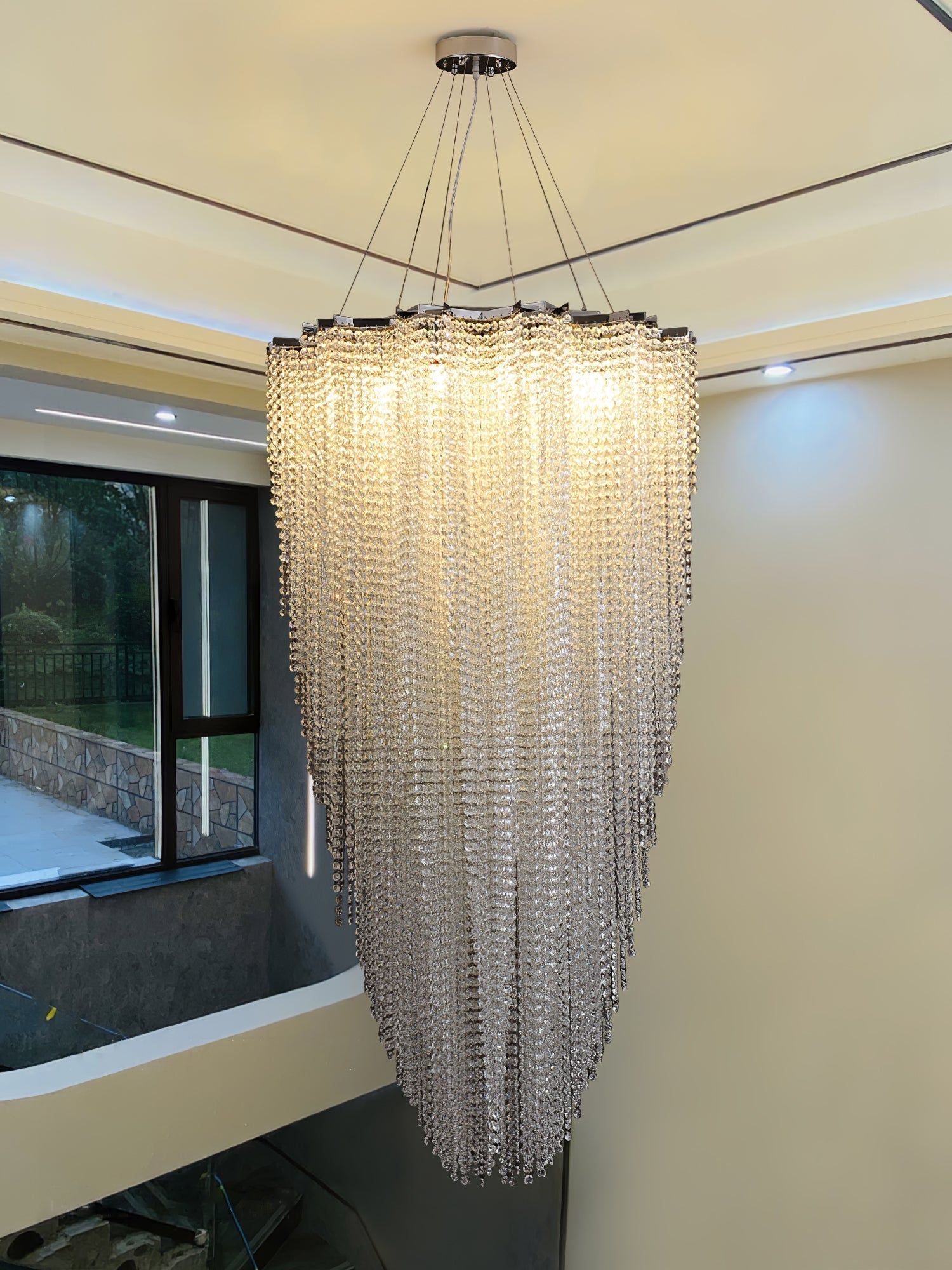 Zashayra Crystal Column Chandelier - Neutralighting