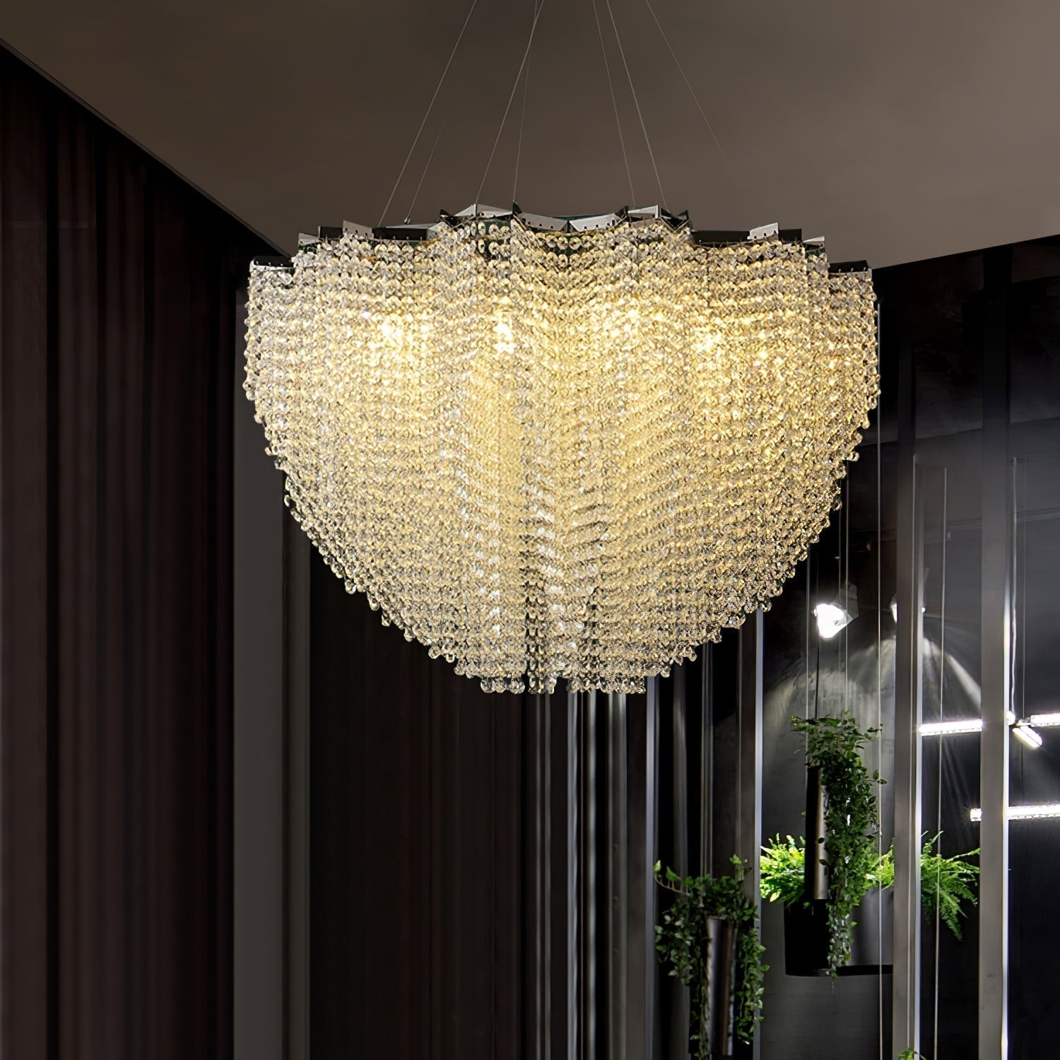 Zashayra Crystal Column Chandelier - Neutralighting