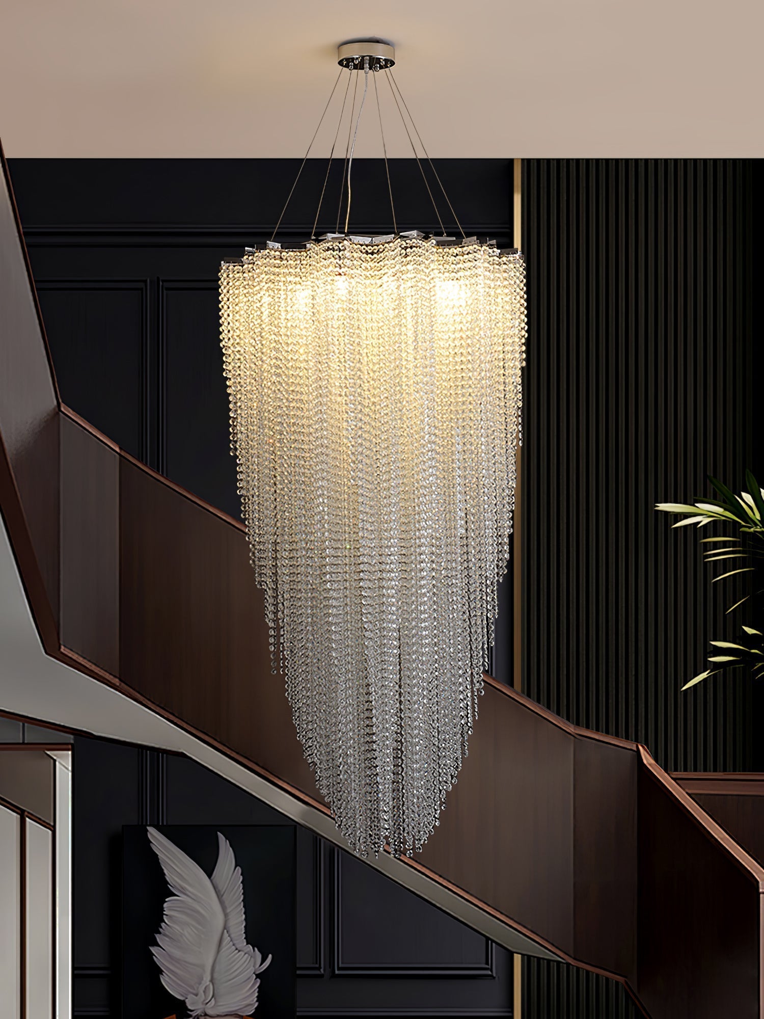 Zashayra Crystal Column Chandelier - Neutralighting