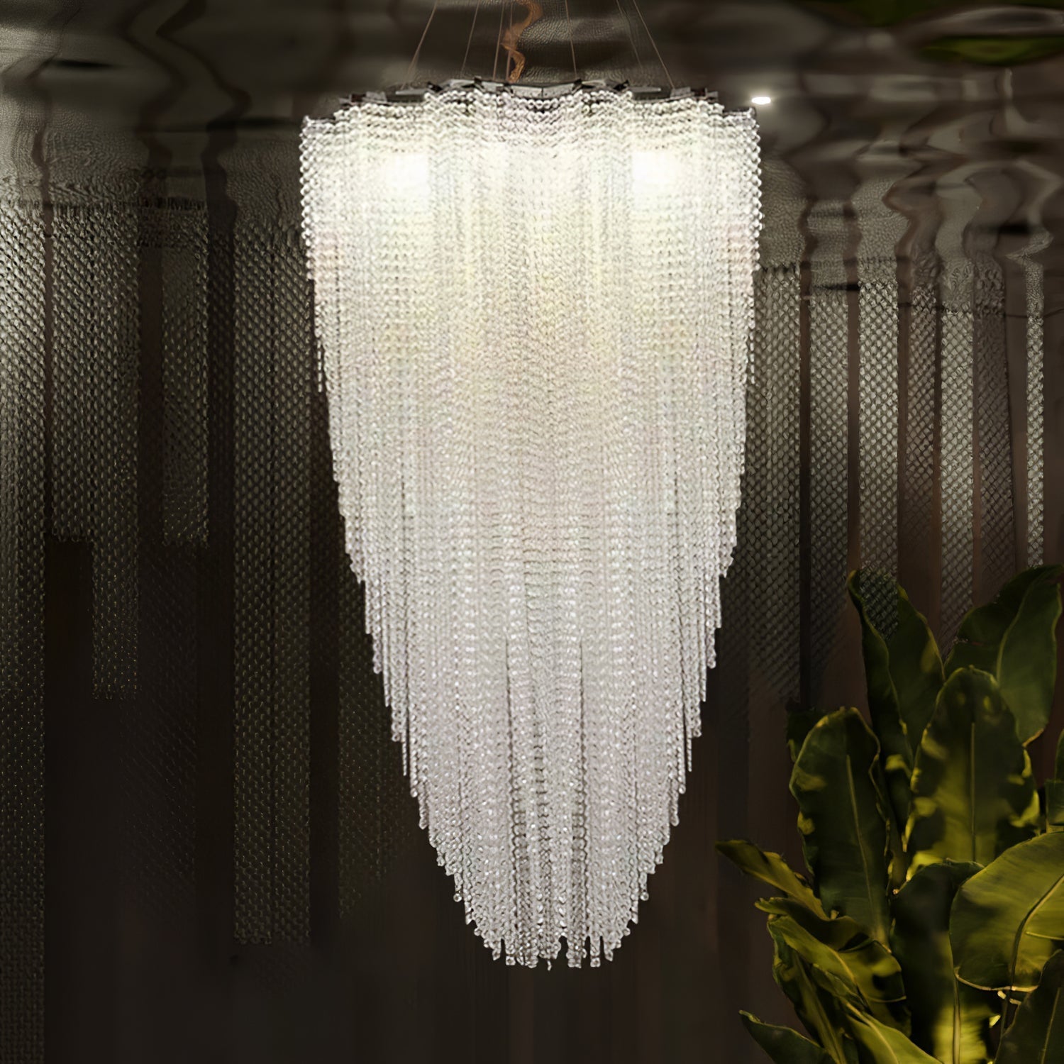 Zashayra Crystal Column Chandelier - Neutralighting