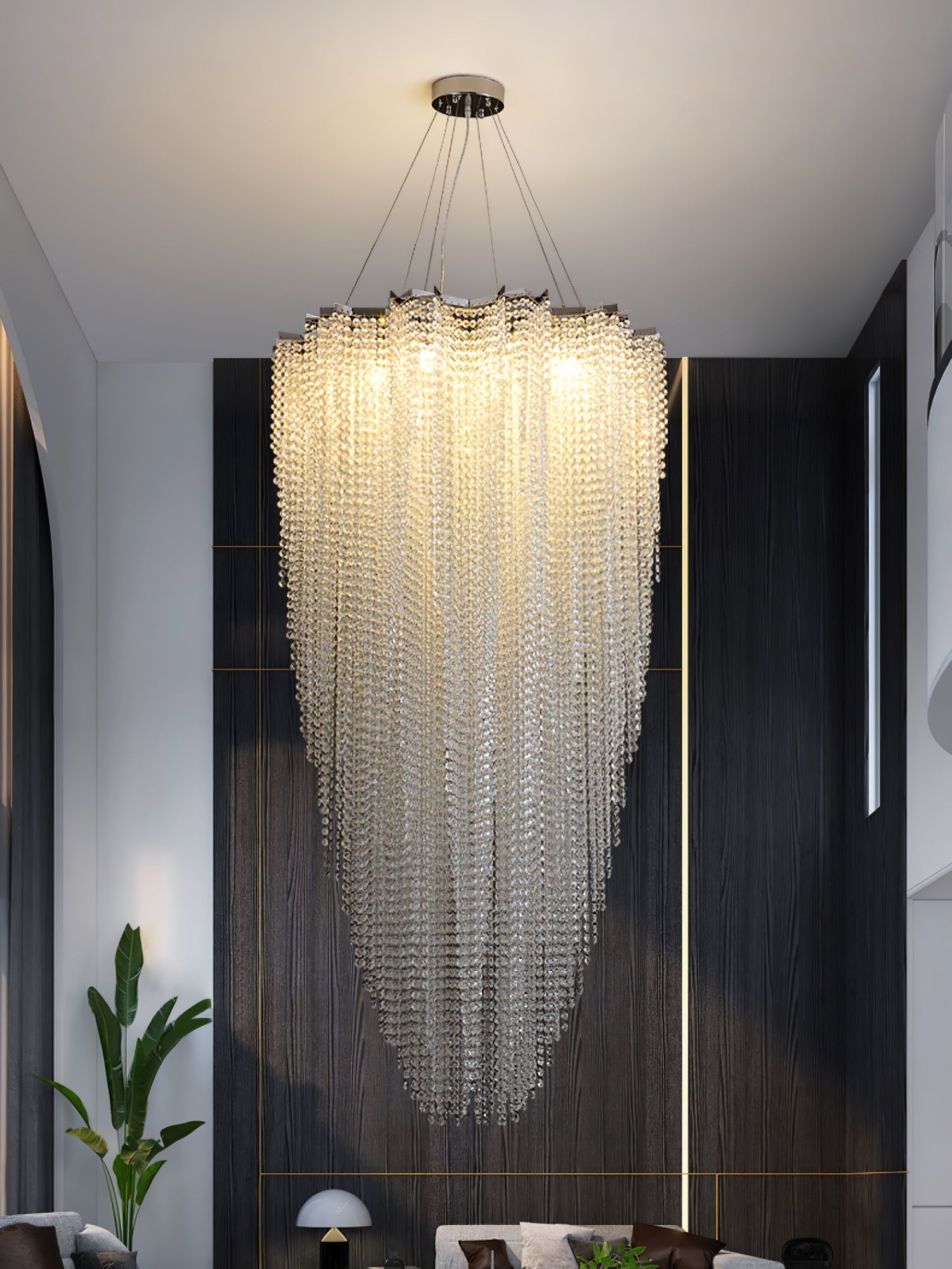 Zashayra Crystal Column Chandelier - Neutralighting