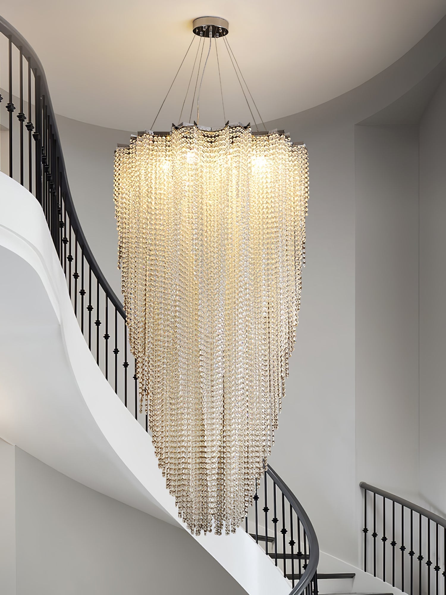 Zashayra Crystal Column Chandelier - Neutralighting