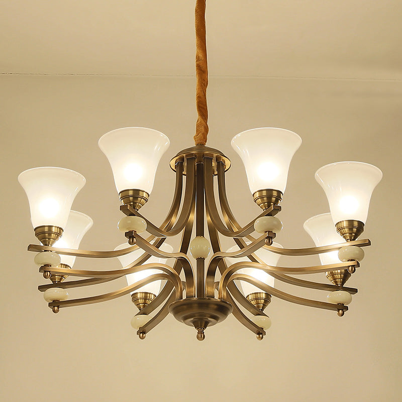 Cizorila Postmodern Luxury Brass Glass Chandelier - Lamp Copper
