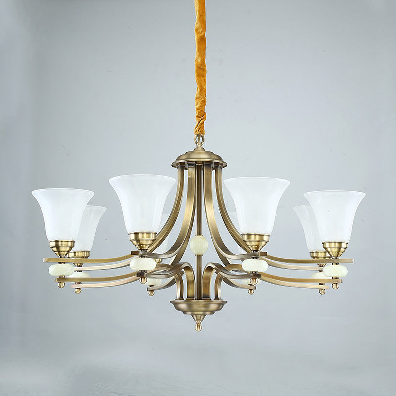 Cizorila Postmodern Luxury Brass Glass Chandelier - Lamp Copper