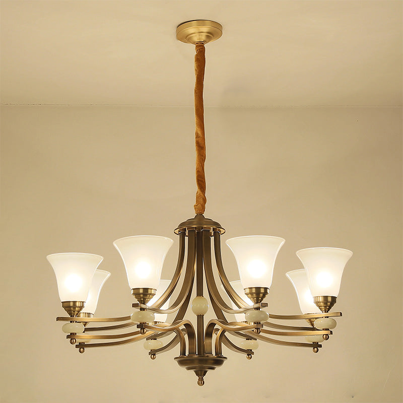 Cizorila Postmodern Luxury Brass Glass Chandelier - Lamp Copper