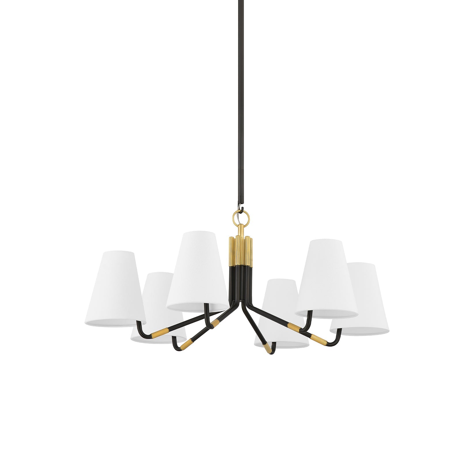 Stanwyck Vintage Industrial Fabric Chandelier - Lamp Copper