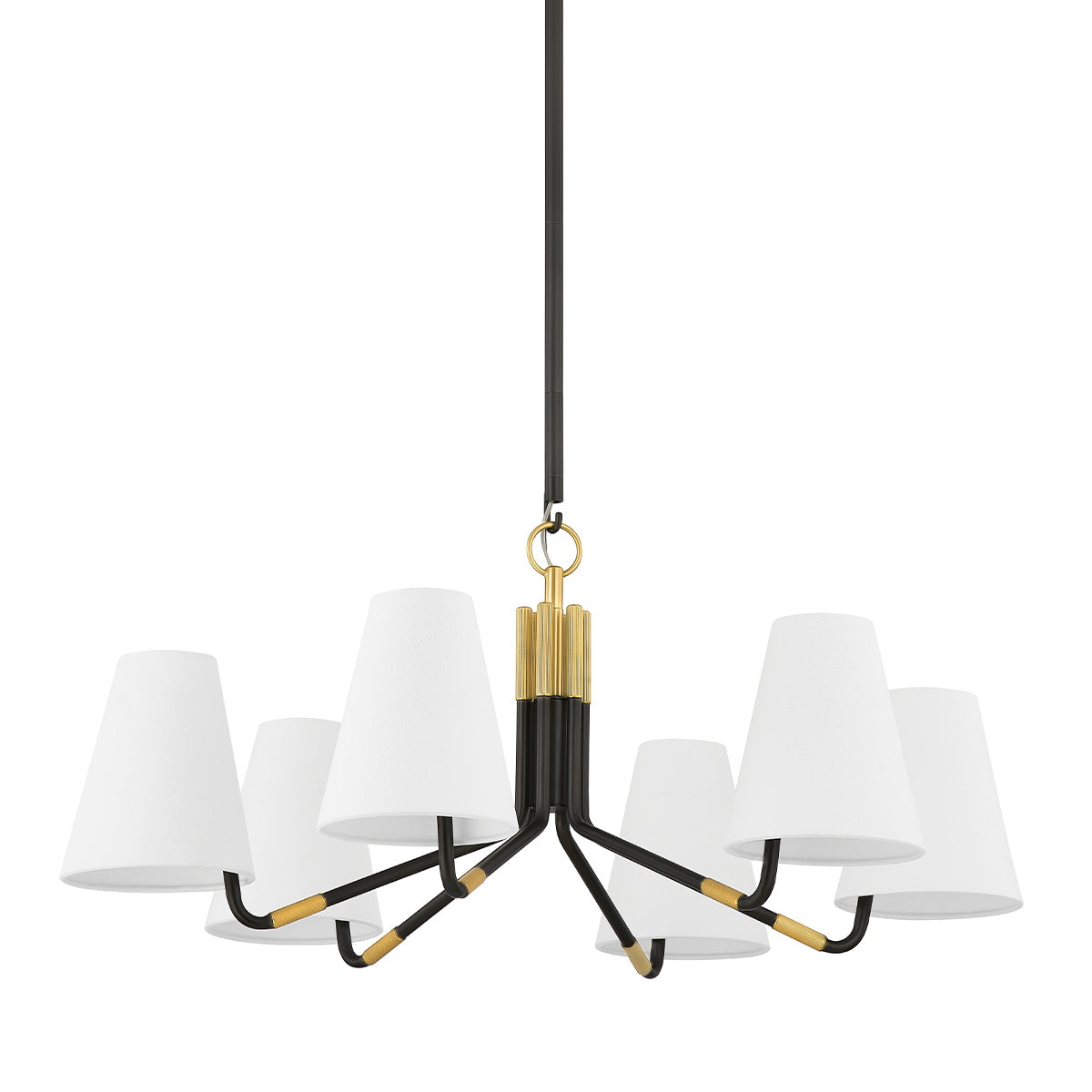 Stanwyck Vintage Industrial Fabric Chandelier - Lamp Copper