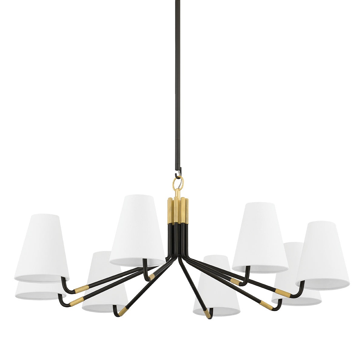 Stanwyck Vintage Industrial Fabric Chandelier - Lamp Copper
