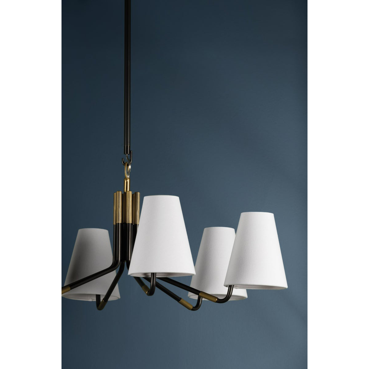 Stanwyck Vintage Industrial Fabric Chandelier - Lamp Copper