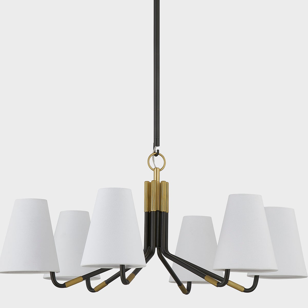 Stanwyck Vintage Industrial Fabric Chandelier - Lamp Copper