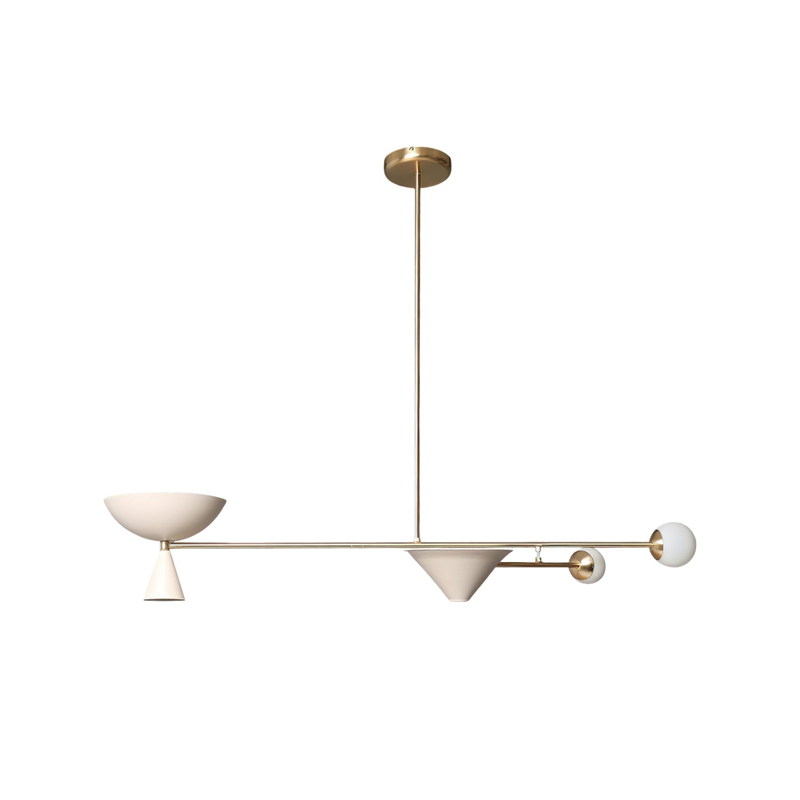 Comareth Modern Minimalist Glass Metal Chandelier - Lamp Copper