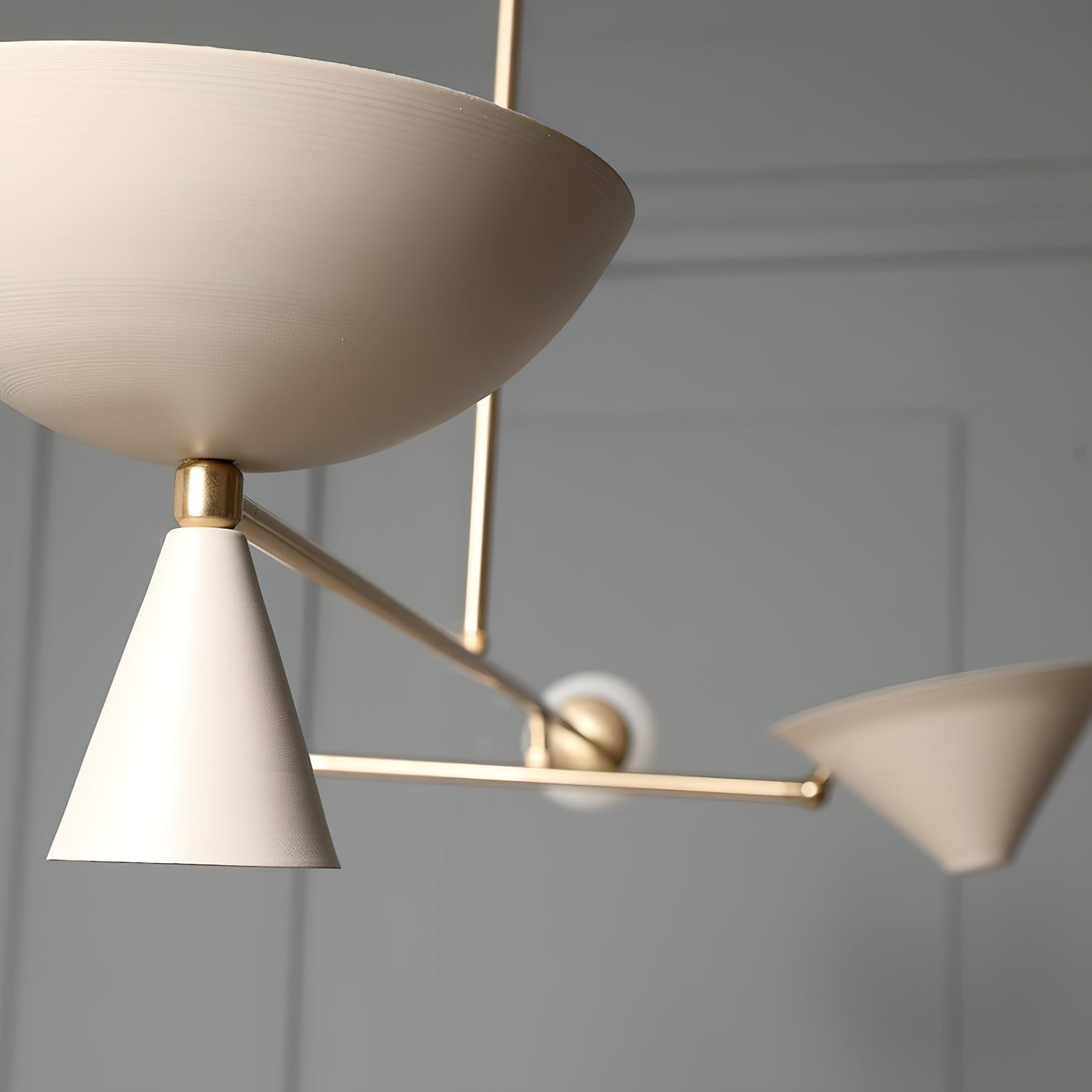 Comareth Modern Minimalist Glass Metal Chandelier - Lamp Copper