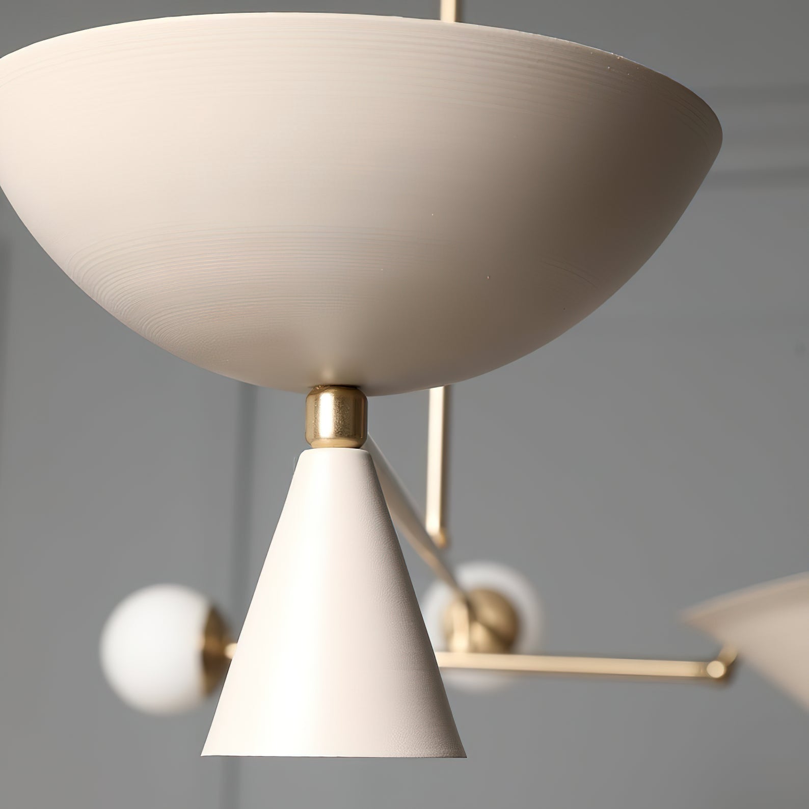Comareth Modern Minimalist Glass Metal Chandelier - Lamp Copper