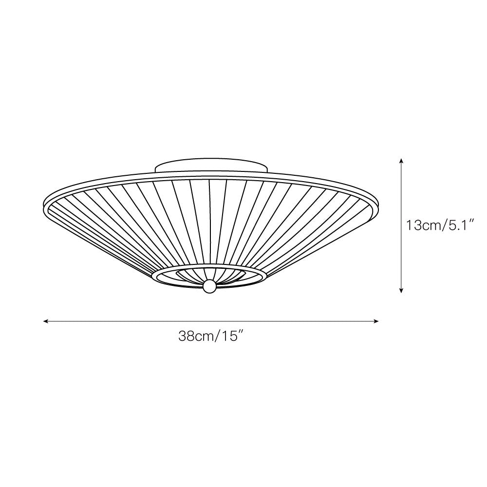 Casoreth Modern Minimalist Pleated Metal Fabric Ceiling Lamp - Lamp Copper