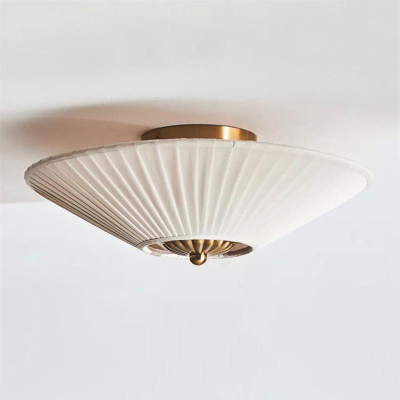 Casoreth Modern Minimalist Pleated Metal Fabric Ceiling Lamp - Lamp Copper