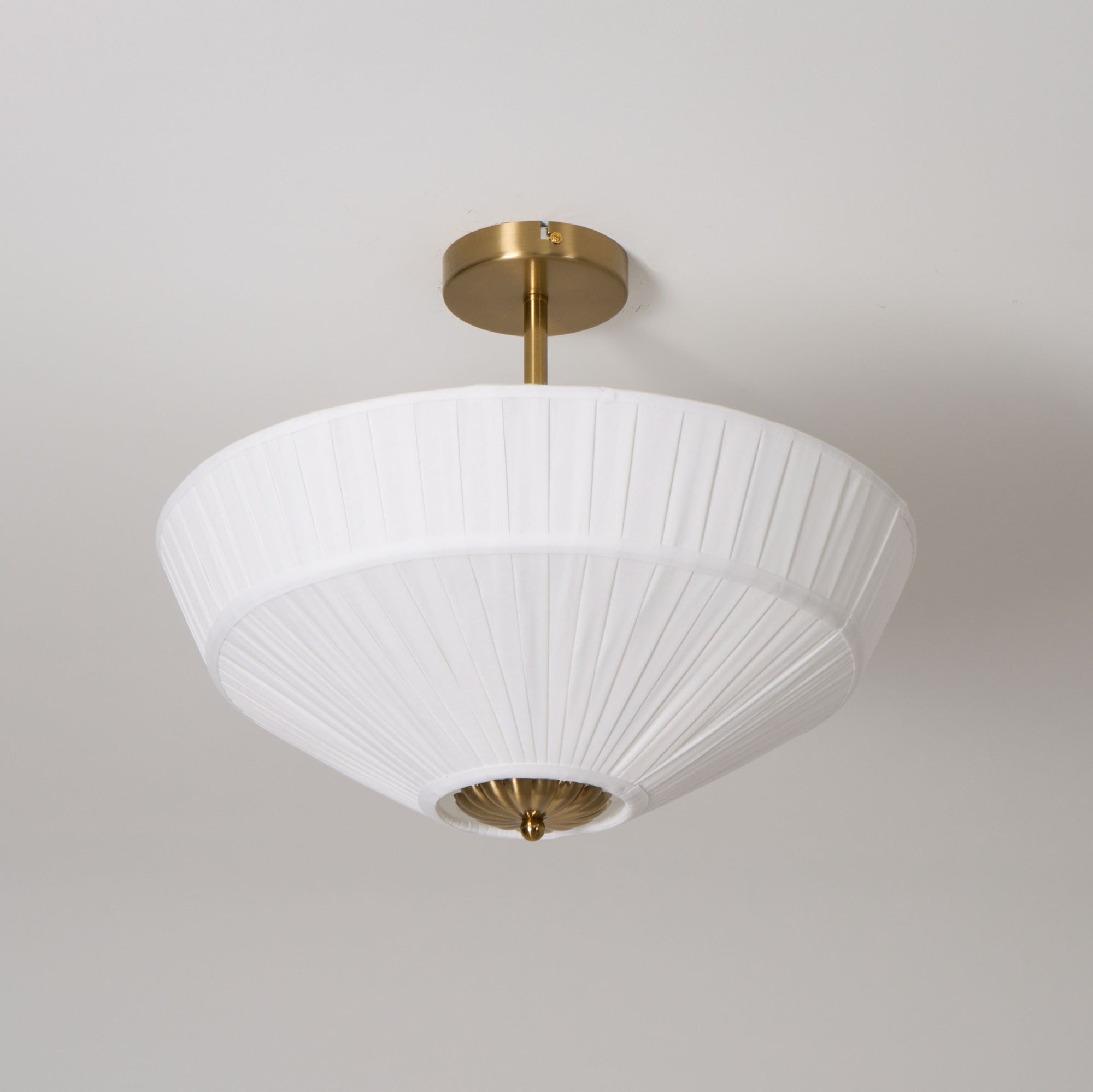 Casoreth Modern Minimalist Pleated Metal Fabric Ceiling Lamp - Lamp Copper