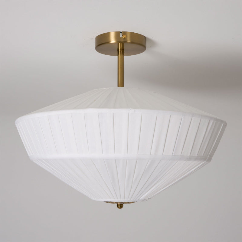 Casoreth Modern Minimalist Pleated Metal Fabric Ceiling Lamp - Lamp Copper