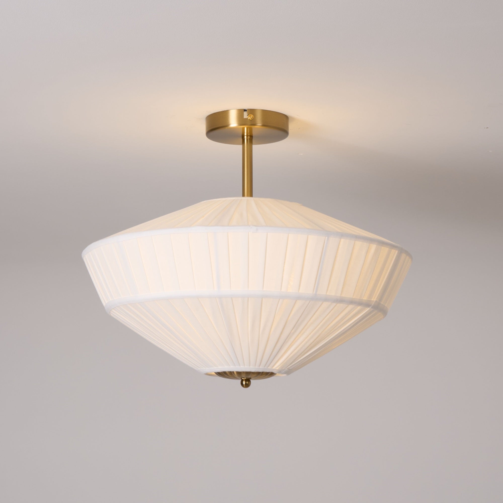Casoreth Modern Minimalist Pleated Metal Fabric Ceiling Lamp - Lamp Copper