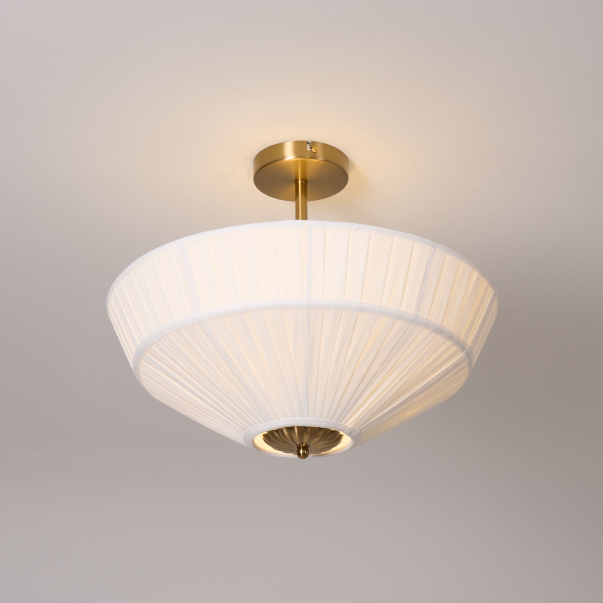 Casoreth Modern Minimalist Pleated Metal Fabric Ceiling Lamp - Lamp Copper