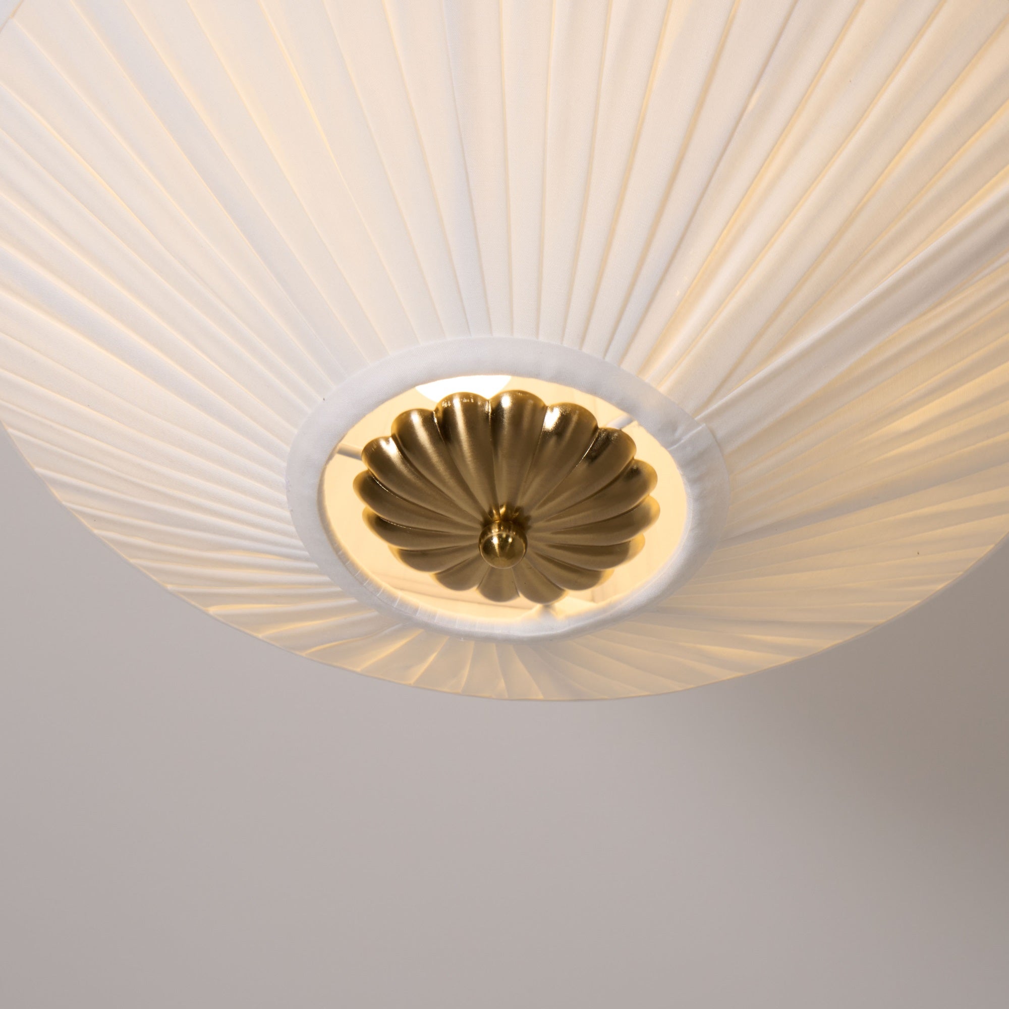 Casoreth Modern Minimalist Pleated Metal Fabric Ceiling Lamp - Lamp Copper