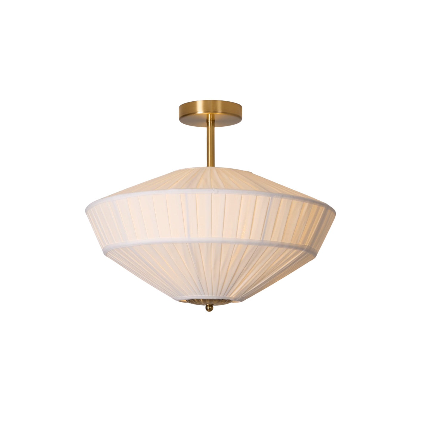 Casoreth Modern Minimalist Pleated Metal Fabric Ceiling Lamp - Lamp Copper