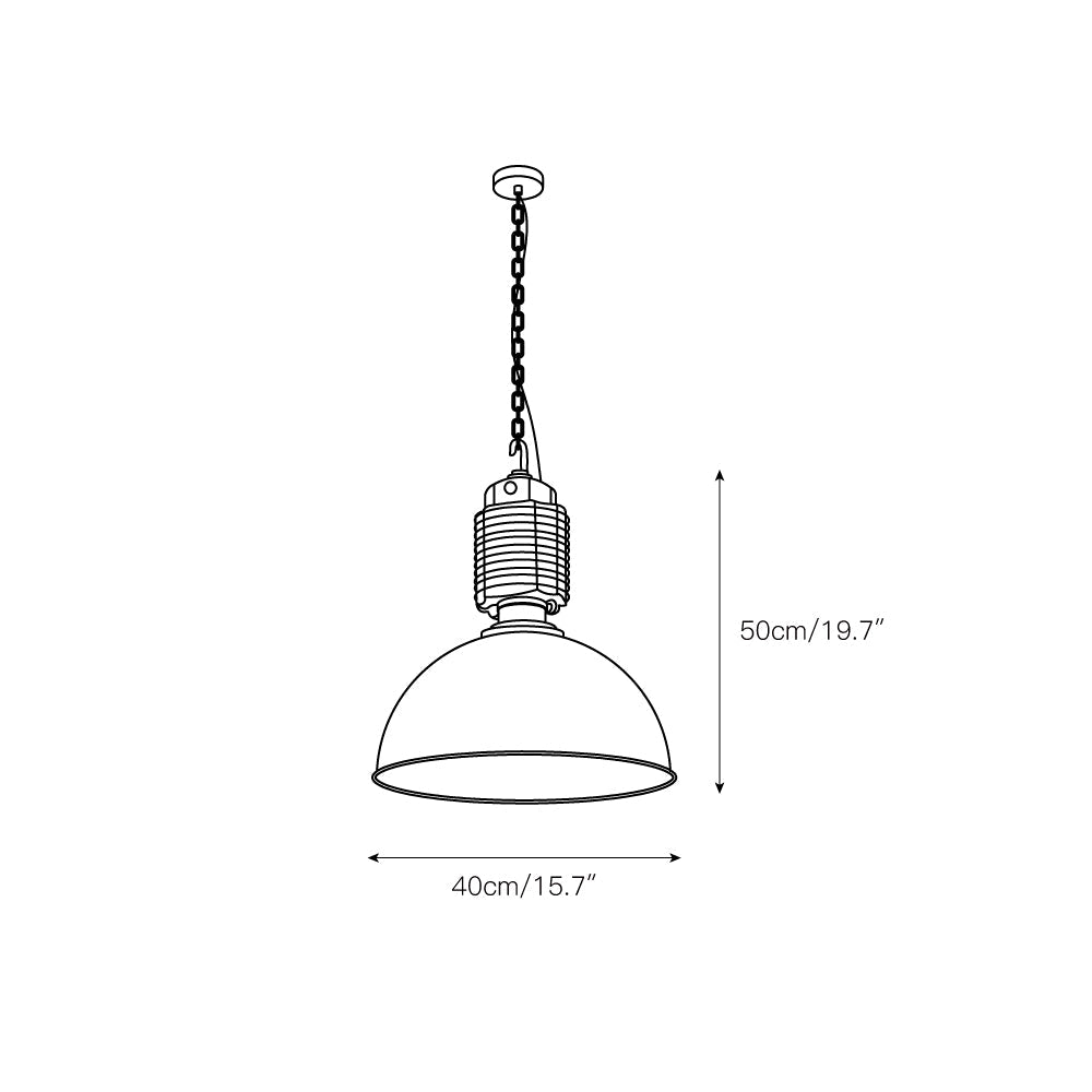 Ashaionis Vintage Industrial Metal Pendant Light - Lamp Copper