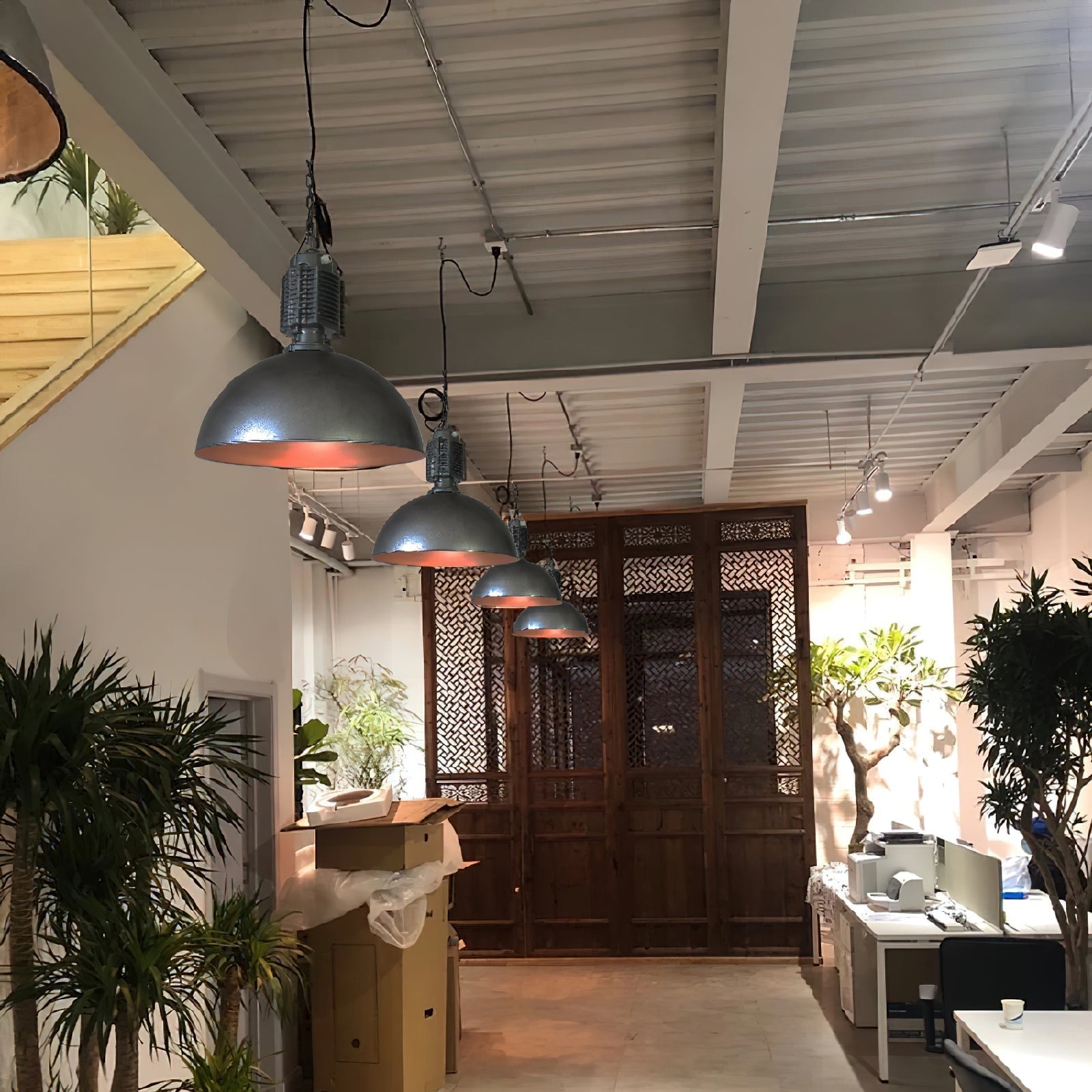Ashaionis Vintage Industrial Metal Pendant Light - Lamp Copper