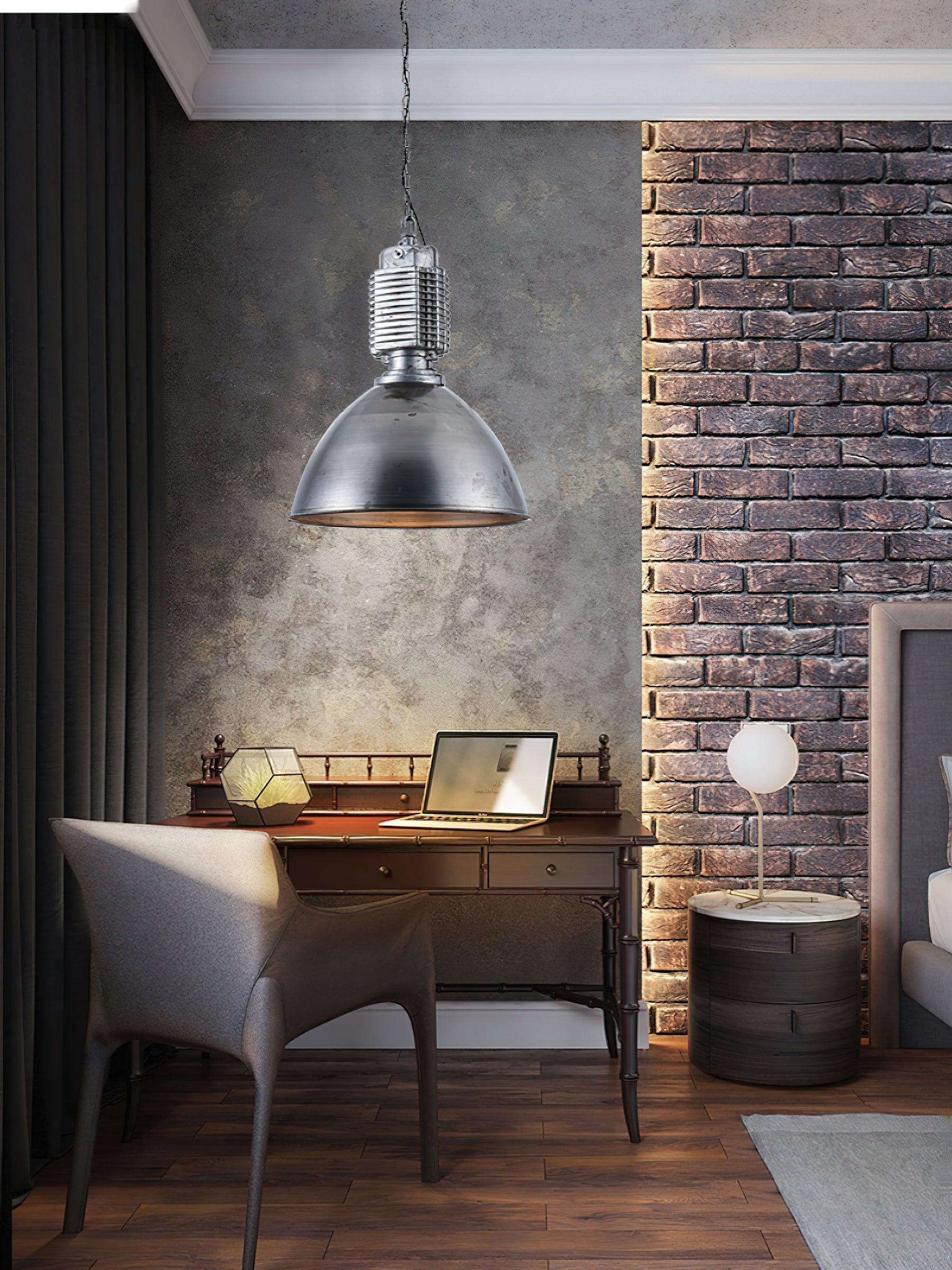 Ashaionis Vintage Industrial Metal Pendant Light - Lamp Copper