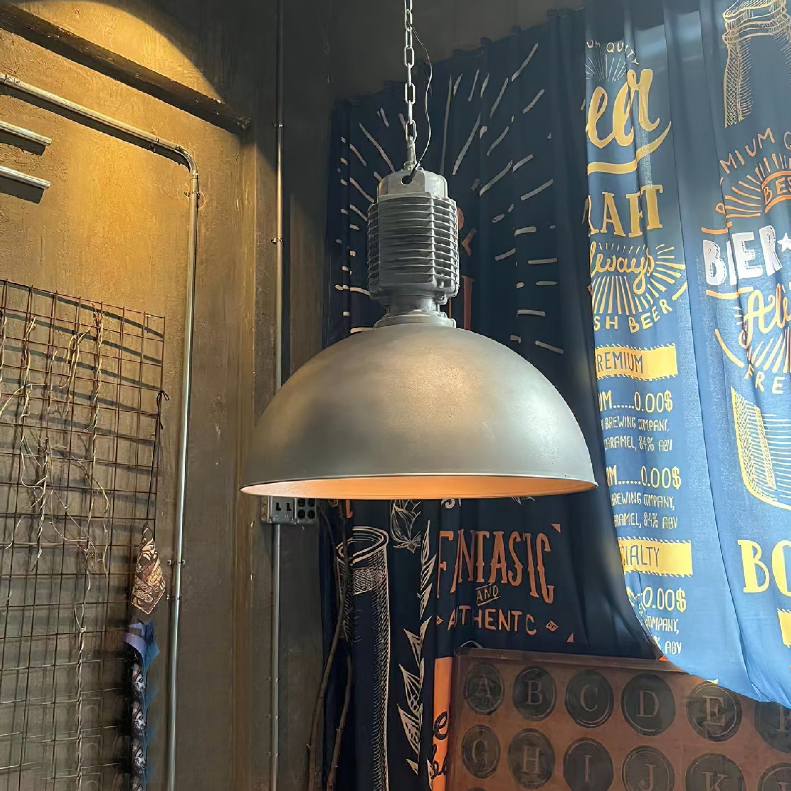 Ashaionis Vintage Industrial Metal Pendant Light - Lamp Copper
