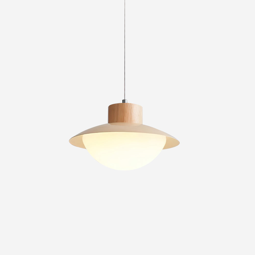 Pendant Lamp and Wood PE Shade Dome Shape Minimalist - Letslighting