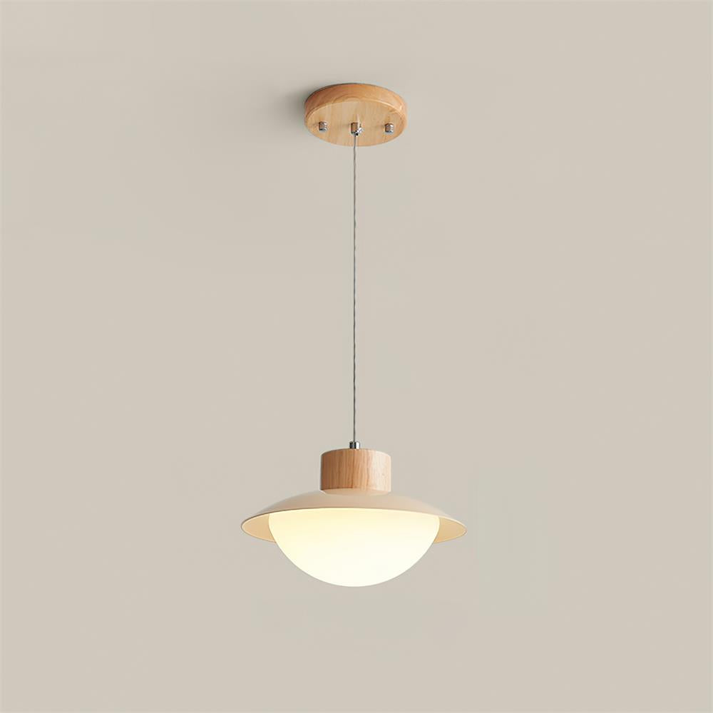 Pendant Lamp and Wood PE Shade Dome Shape Minimalist - Letslighting
